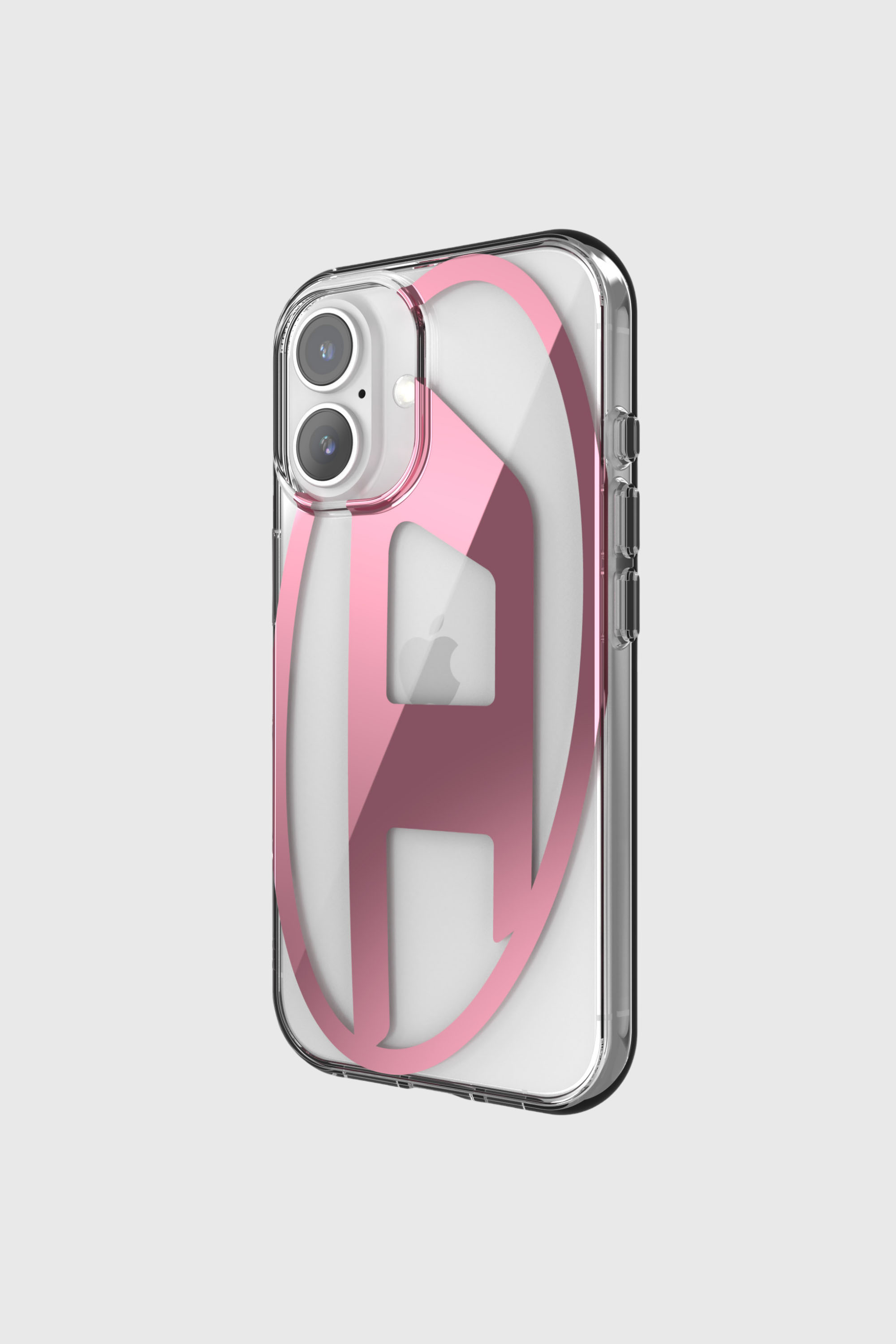 Diesel - 60143 AOP CASE, Unisex's Oval D Mirror Case for iP 16 in ピンク / ホワイト - 3