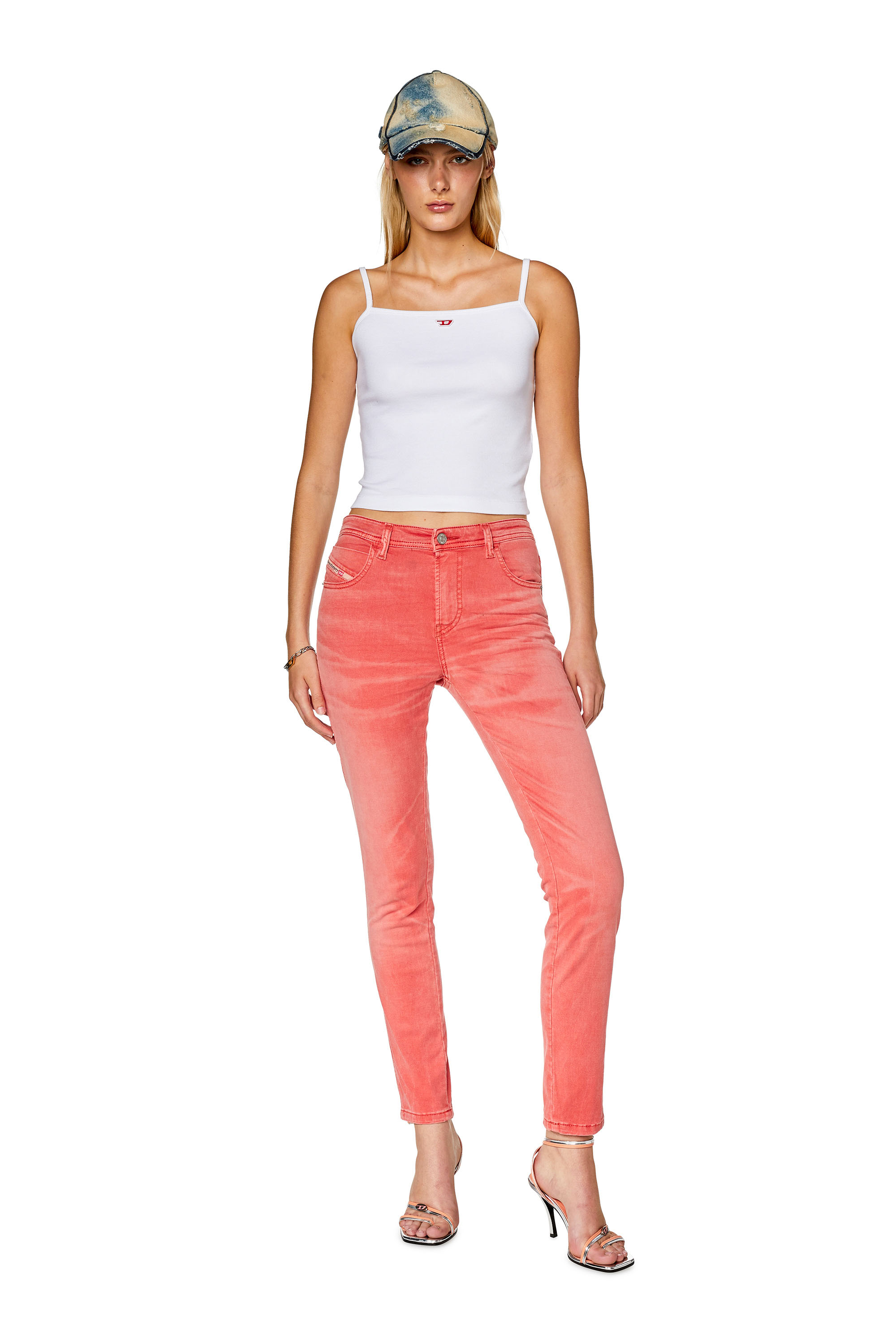 Diesel - Skinny Jeans 2015 Babhila 0ENAK, ピンク / ホワイト - Image 3