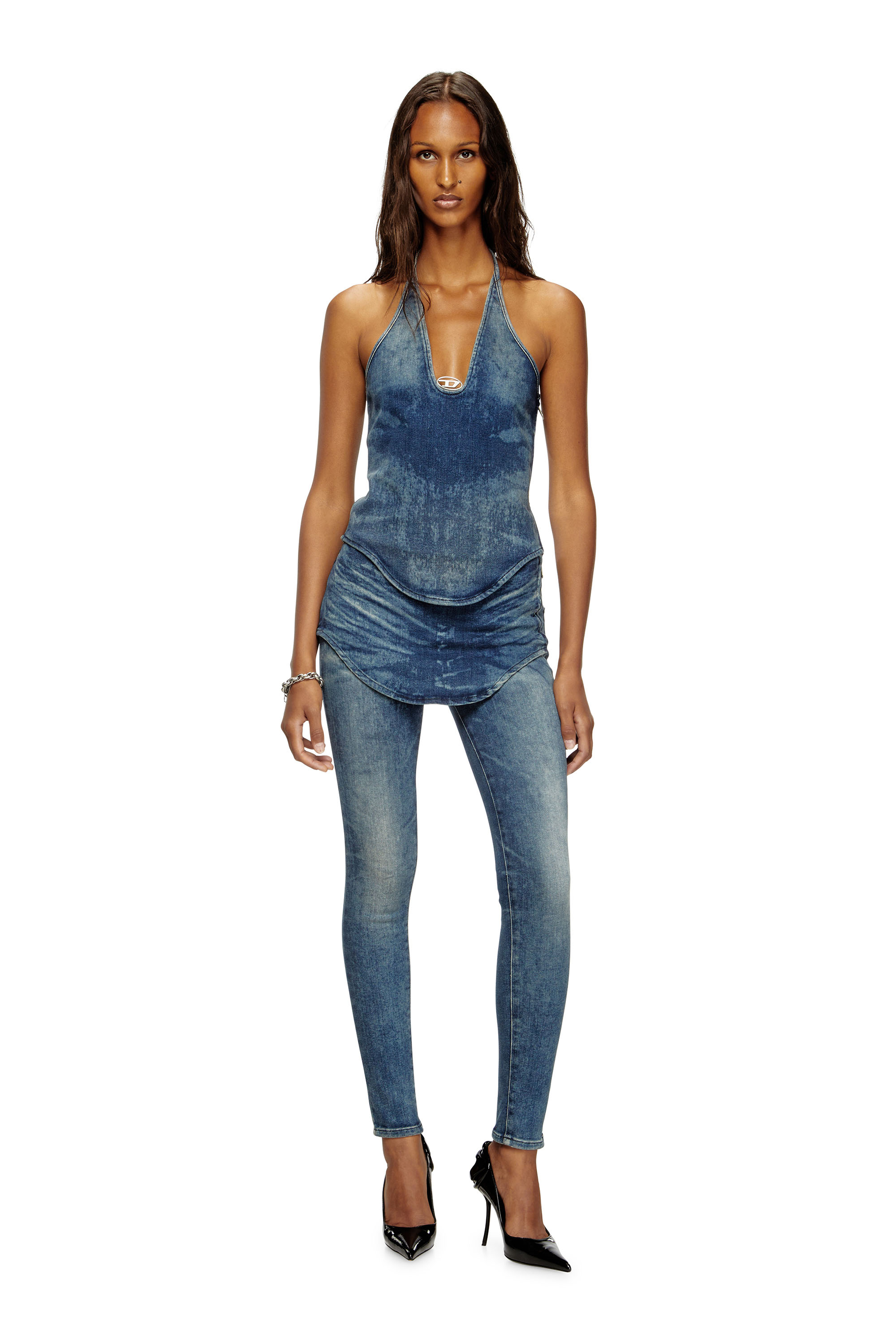 Diesel - Female's Slim Jeans D-Gnol 09M95, ミディアムブルー - 1