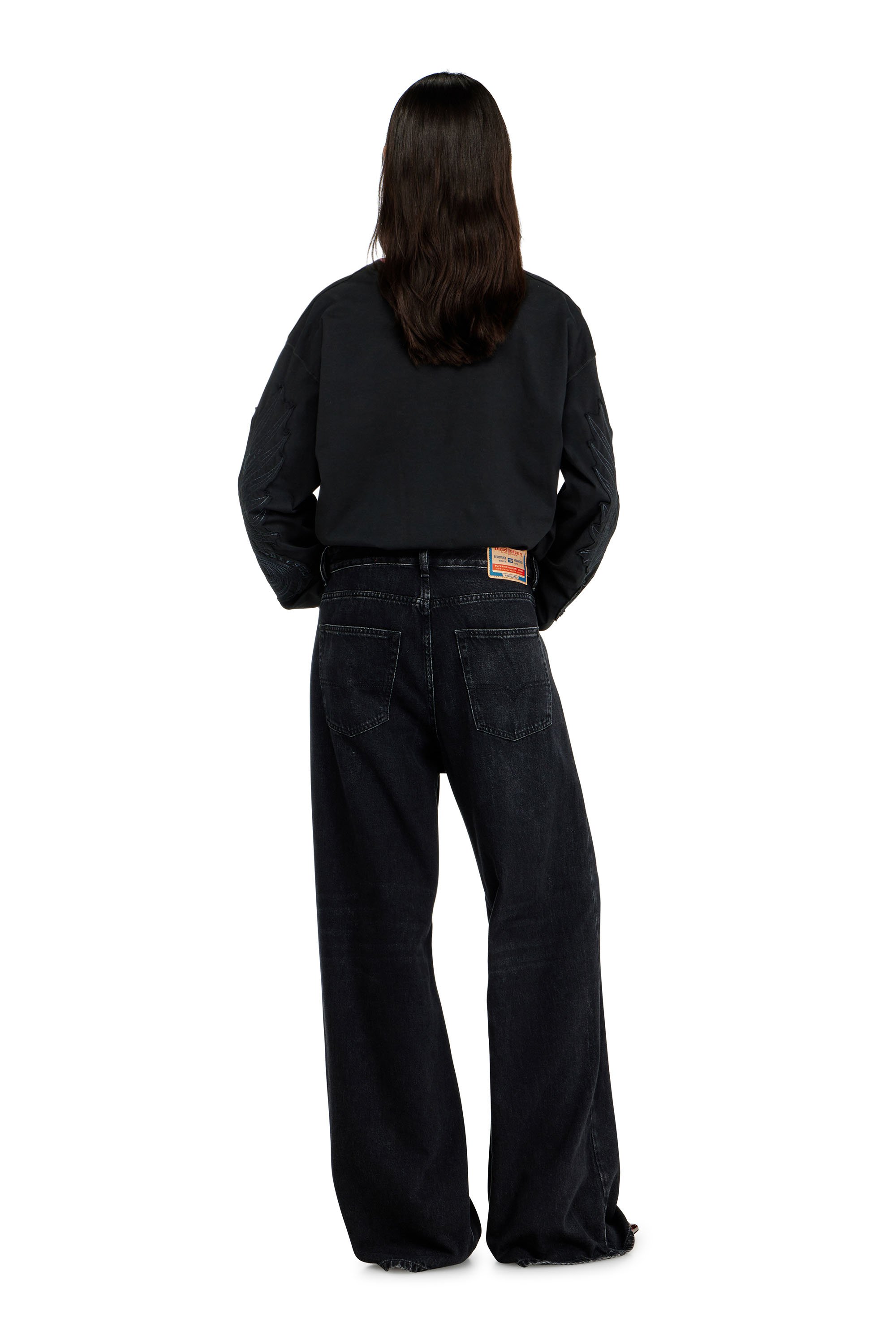Diesel - Unisex's Relaxed Jeans 1996 D-Sire 09P09, ブラック/ダークグレー - 3