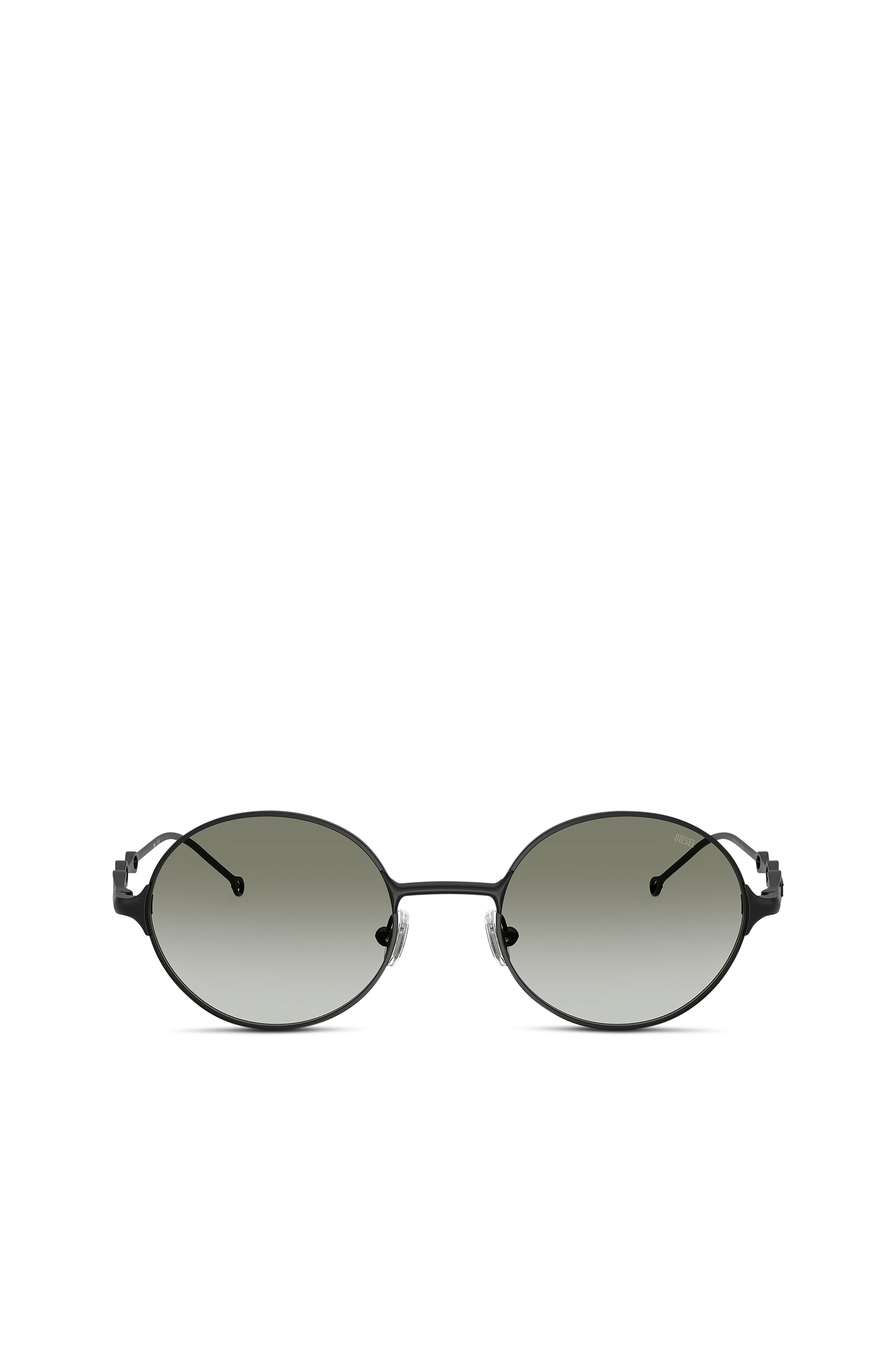 Diesel - 0DL1008, Unisex's Round sunglasses in ブラック/グリーン - 1
