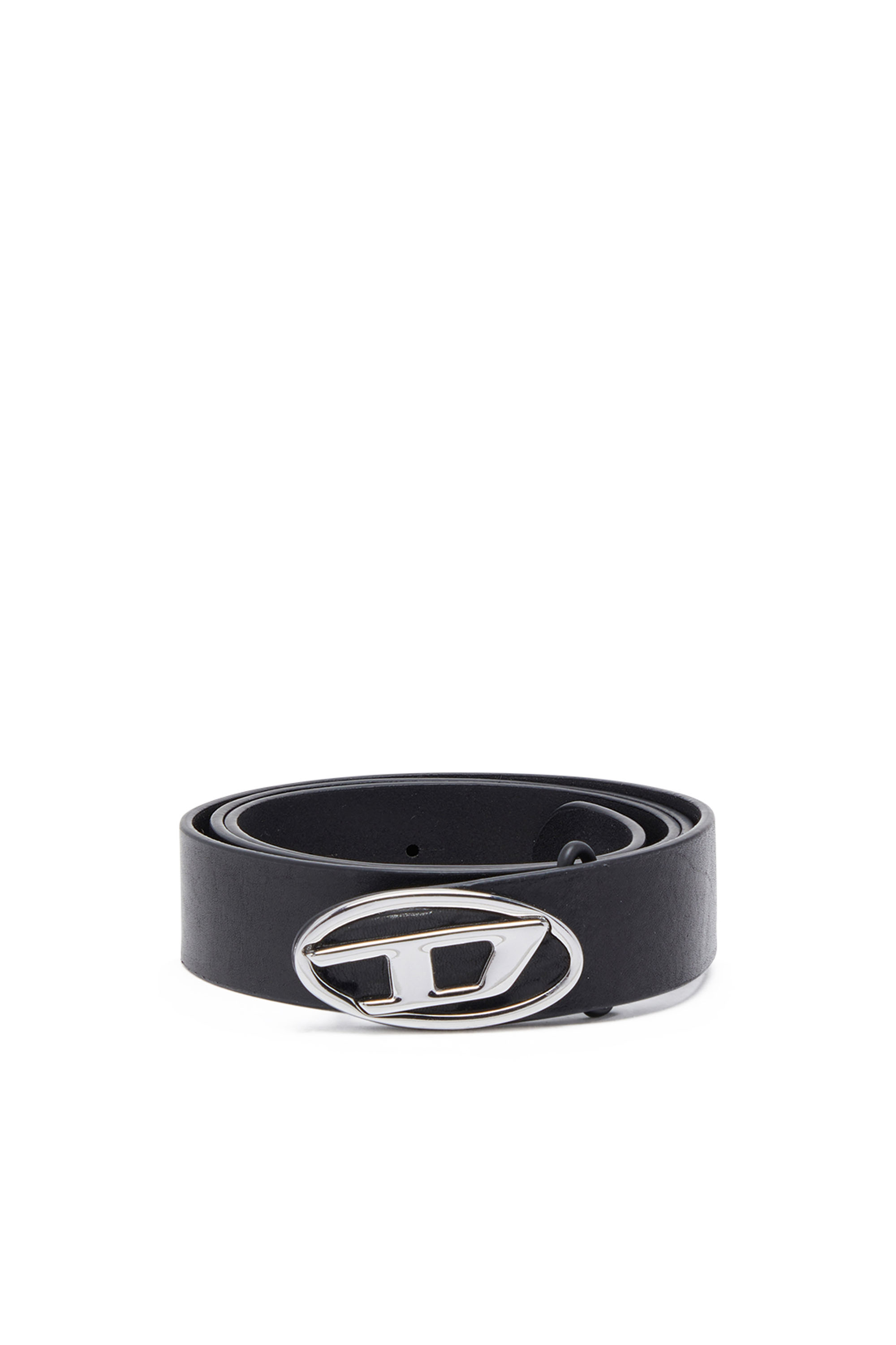 Diesel - B-1DR-LAYER, Male's 2.9cm leather belt with oval d logo in ブラック - 1