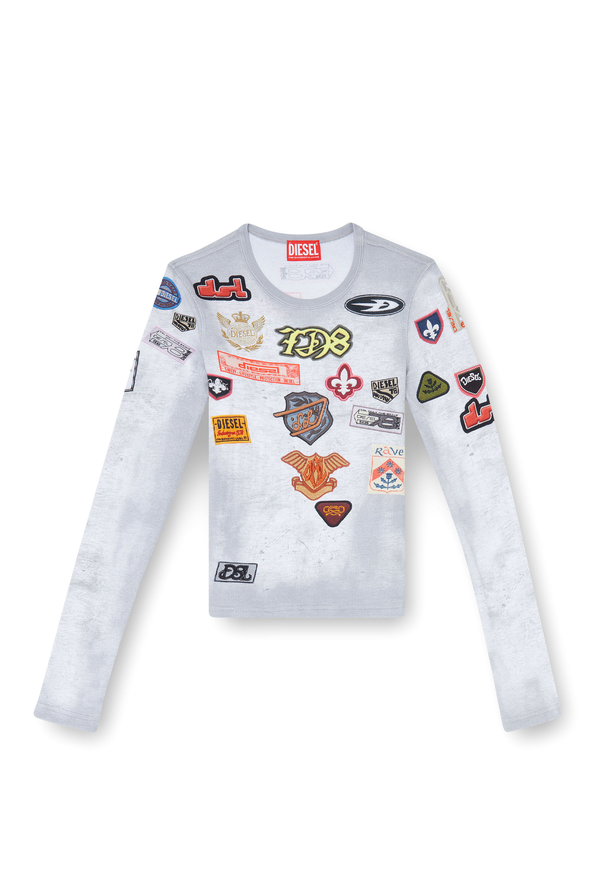 Diesel - T-ELE-LONGSLEEVE, Female's 長袖Tシャツ in ホワイト - 2