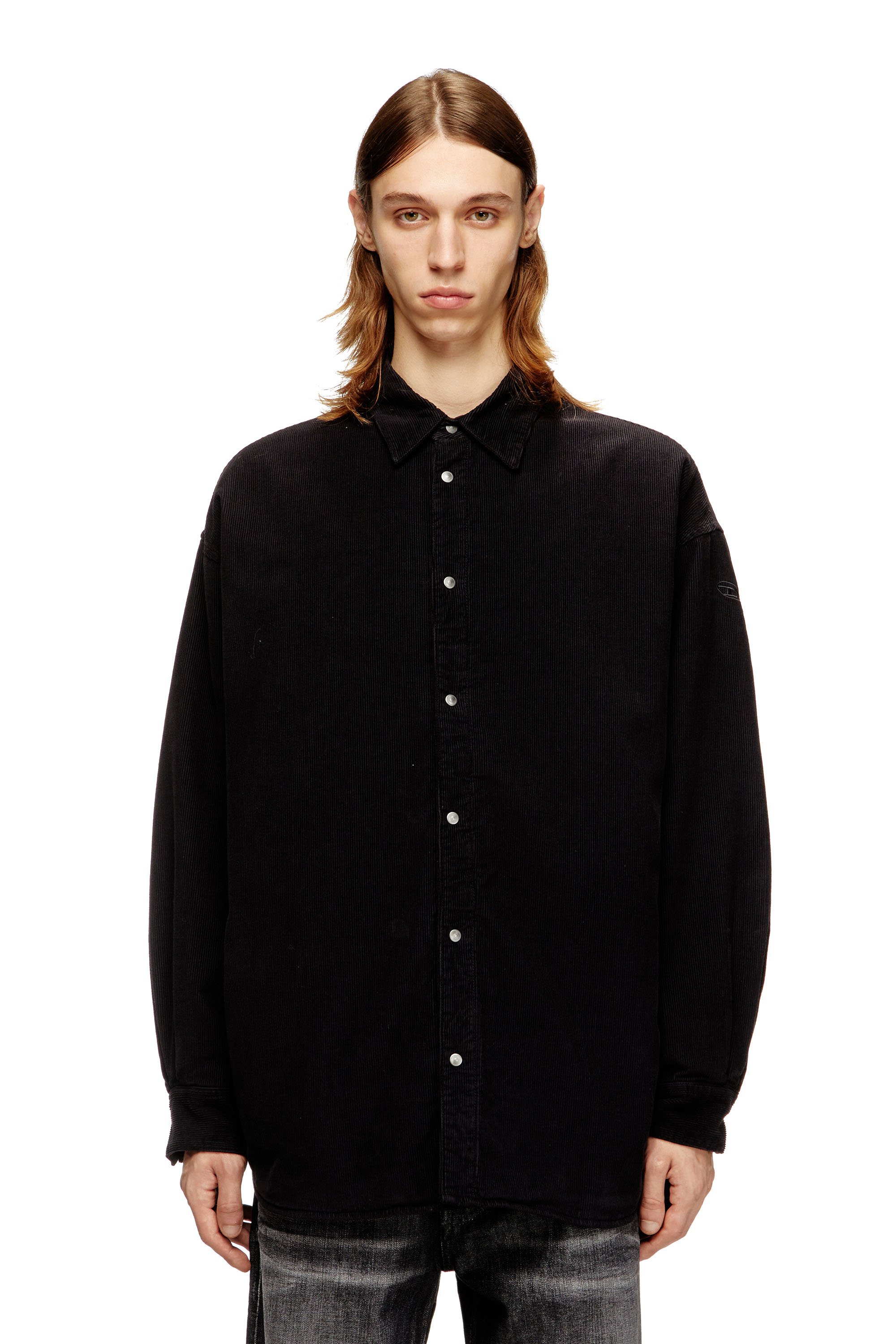 Diesel - S-BAGGY-PADD-HGBK, Male's 長袖シャツ in ブラック - 1