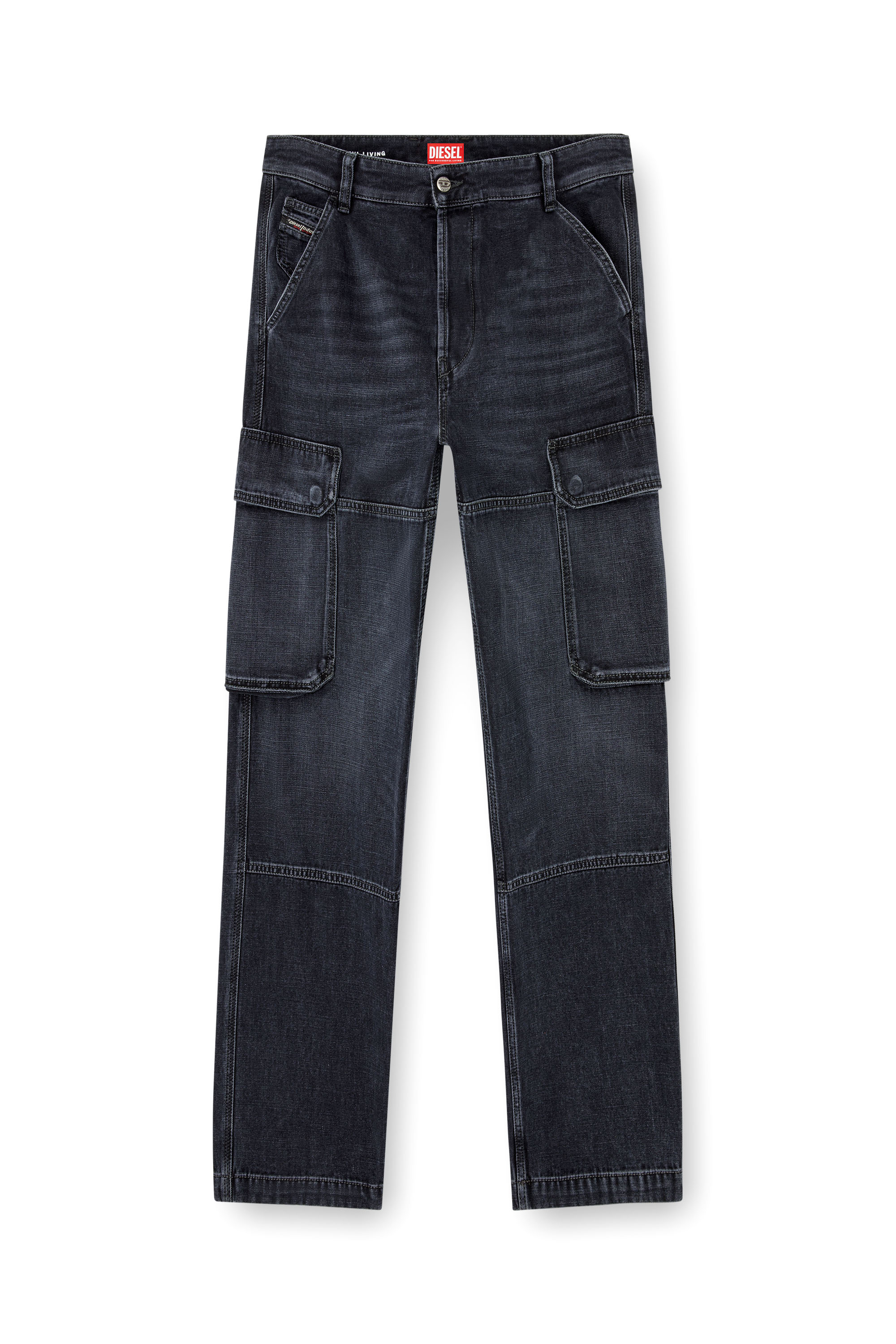 Diesel - Male's Regular Jeans D-Uty 007Z9, ブラック/ダークグレー - 2