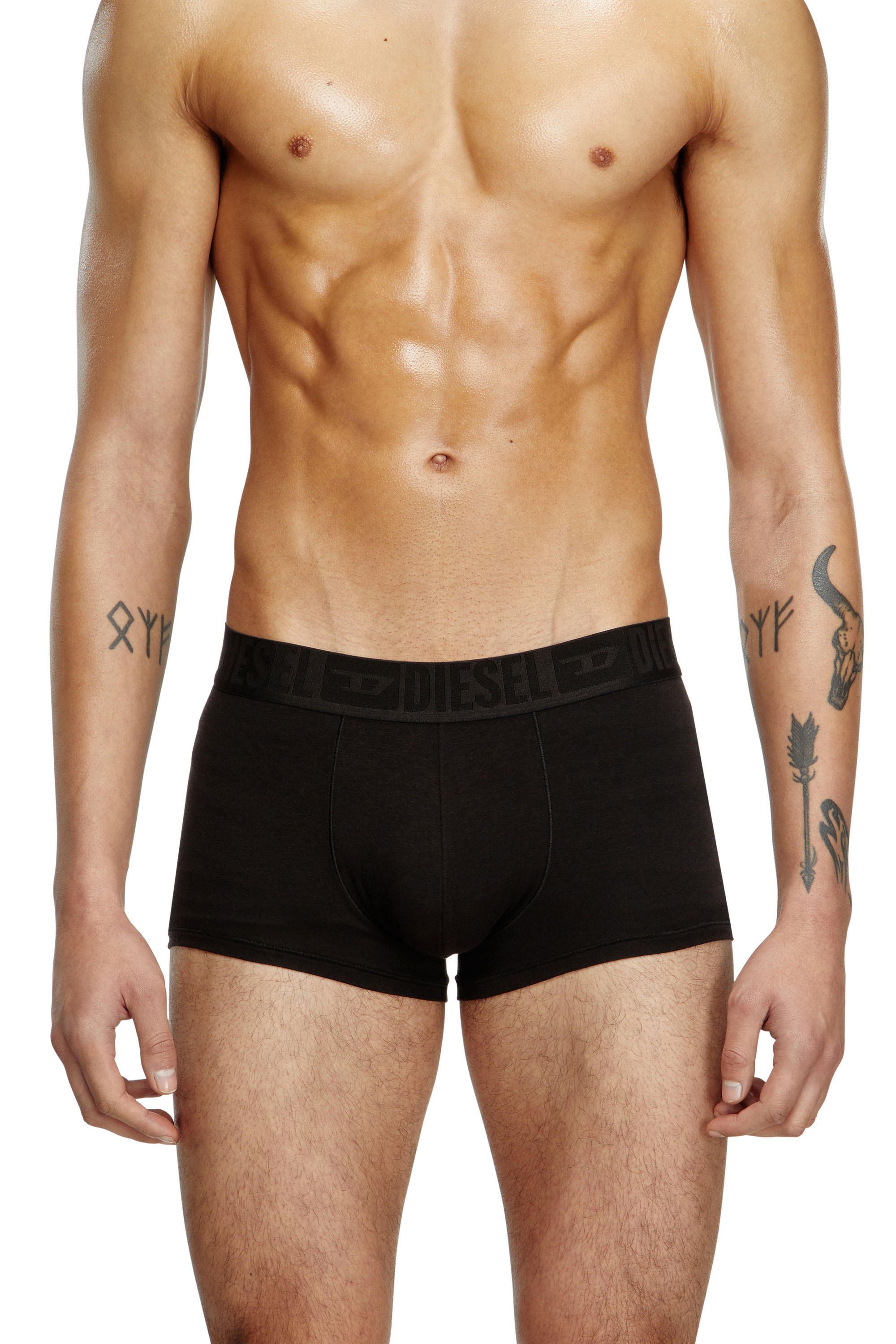 Diesel - BENJAMIN-D-MONO-3PACK, Male's Three-pack plain boxer briefs in ブラック - 2