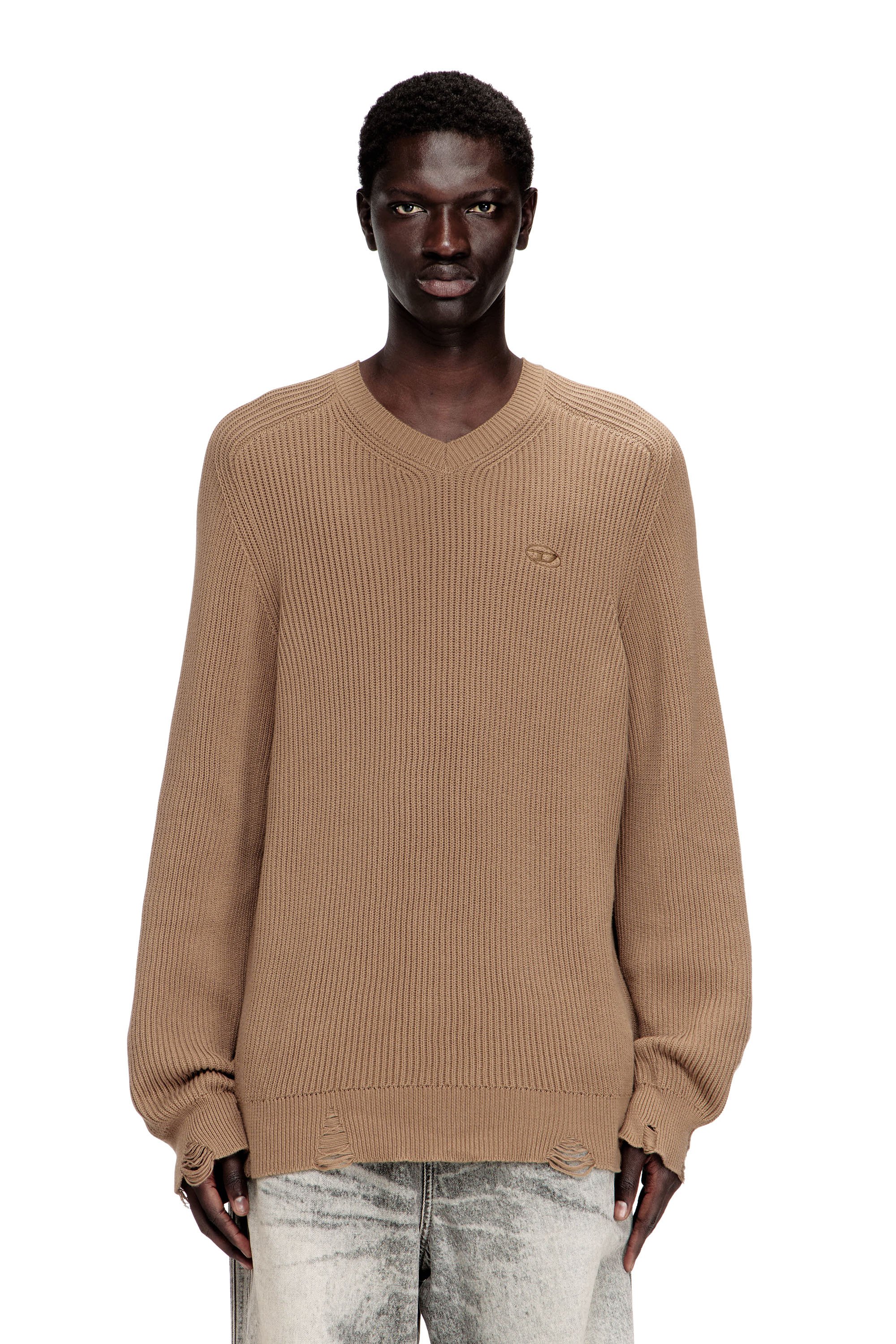 Diesel - K-NAZAIRE, Male's プルオーバーニット in ベージュ - 3