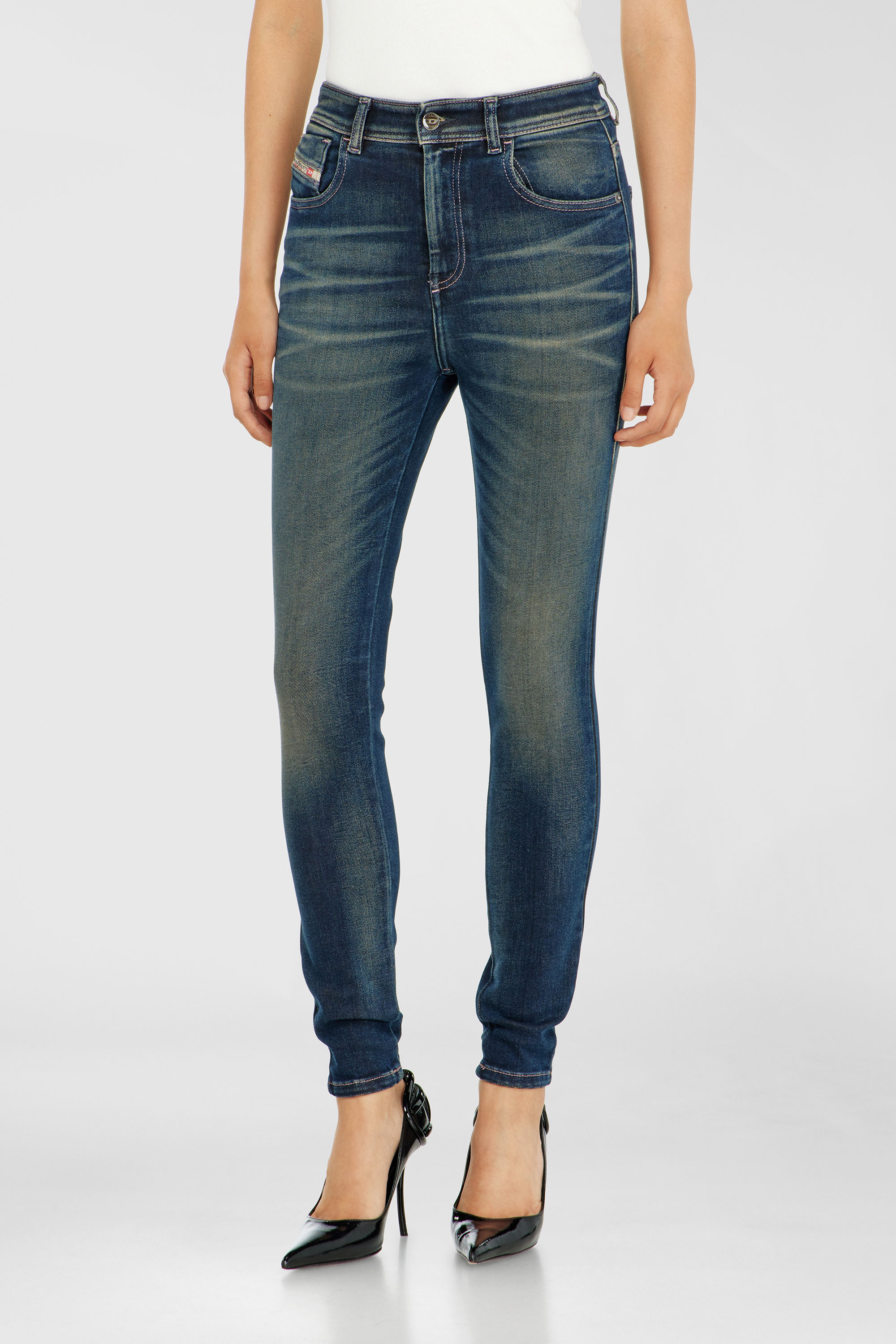 Diesel - Female's Skinny Jeans 1984 Slandy-High 09P40, ダークブルー - 2