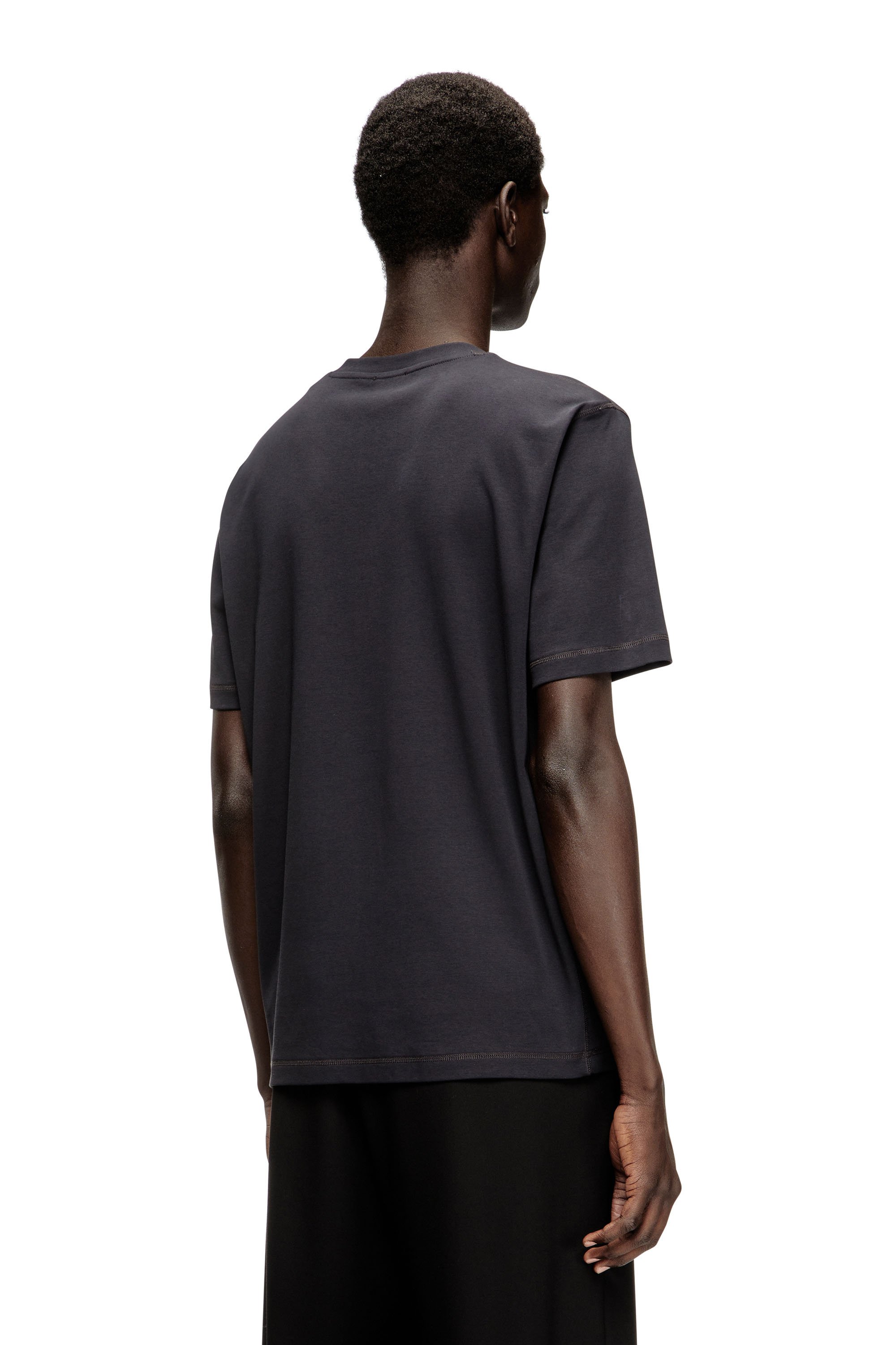 Diesel - T-MADJUST-TR, Male's Tシャツ in ダークグレー - 4