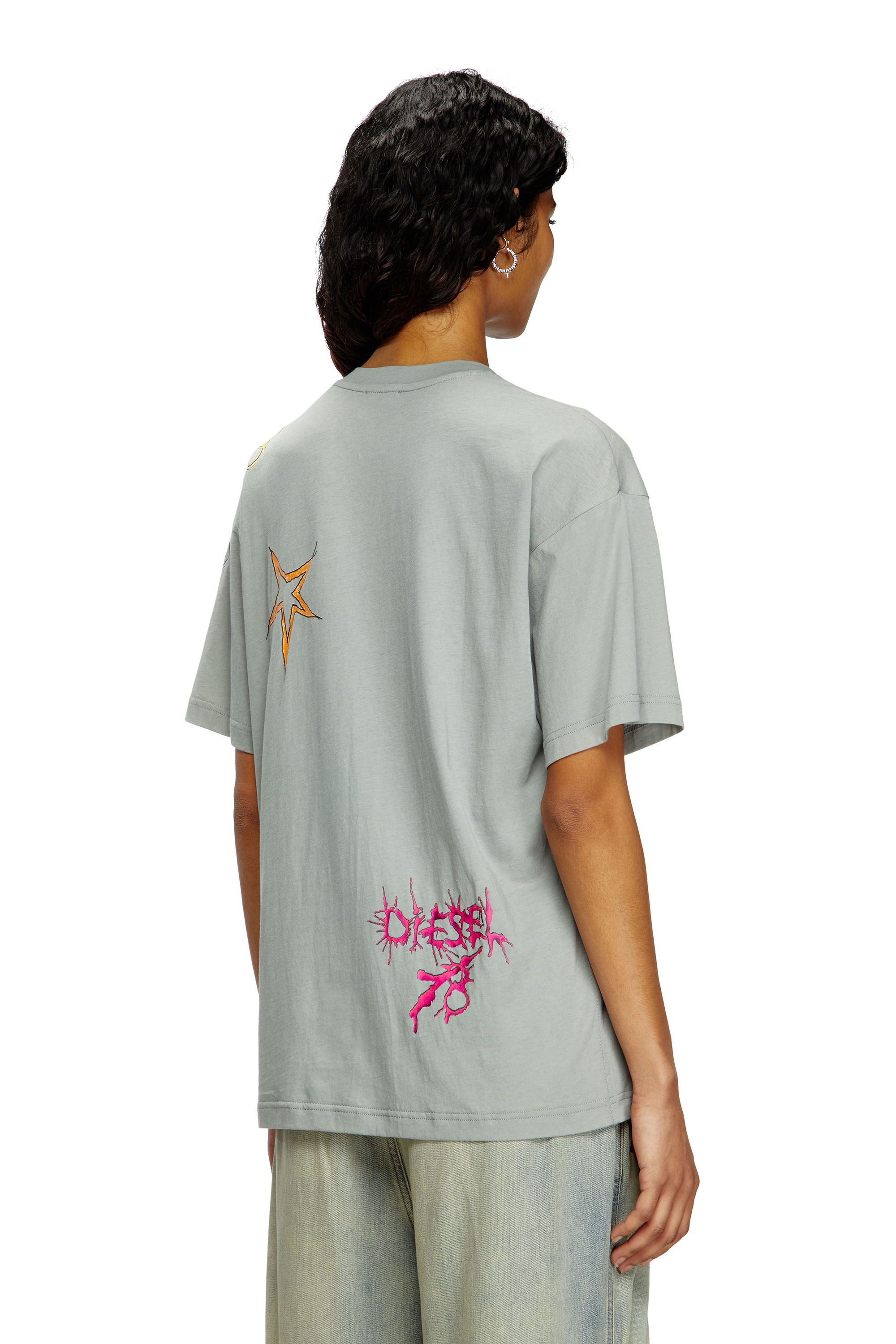 Diesel - T-BUXT-Q1, Female's Tシャツ in ライトグレー - 4
