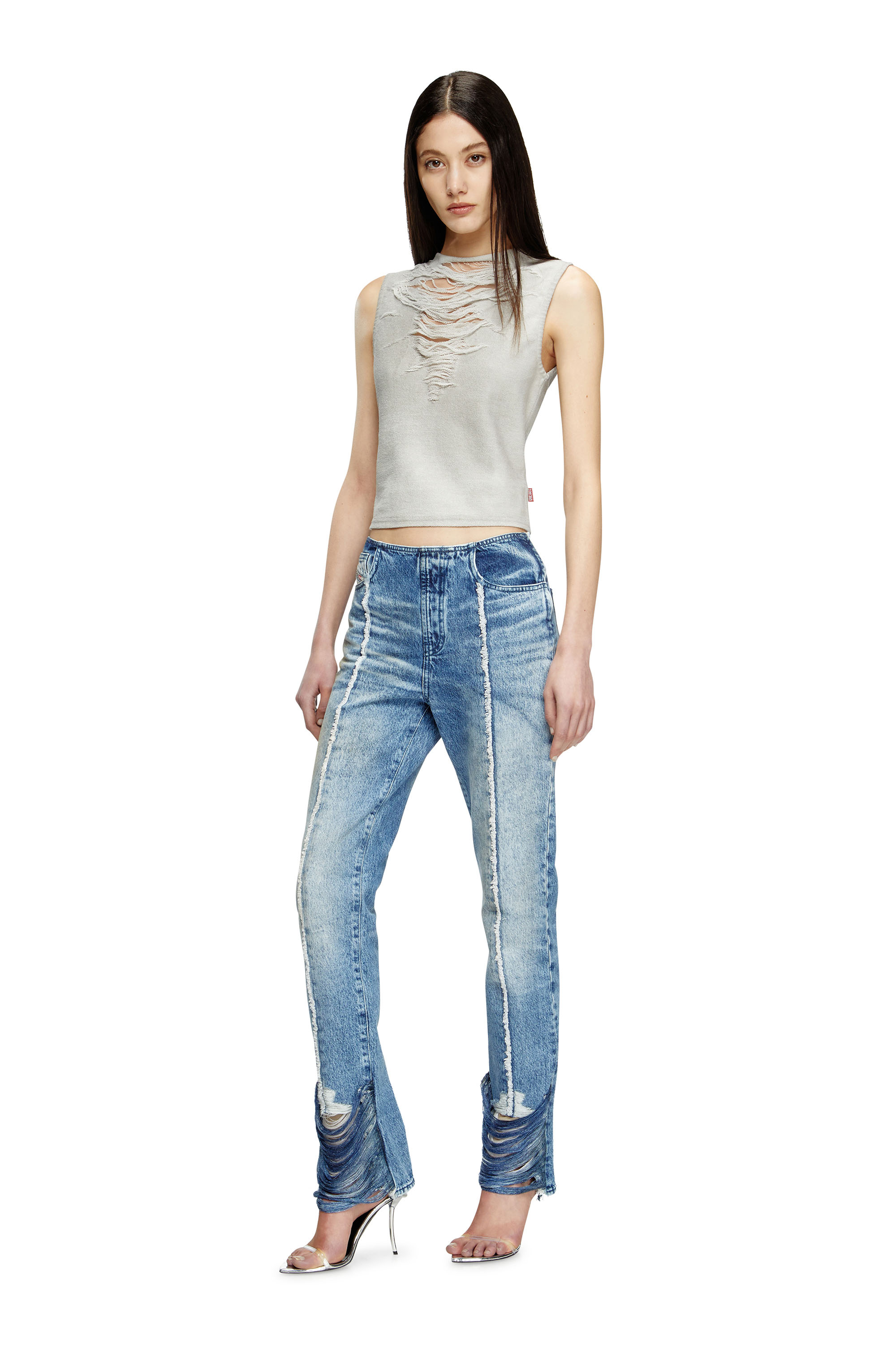 Diesel - Female's Bootcut Jeans D-Ginna 0CMBM, ミディアムブルー - 1