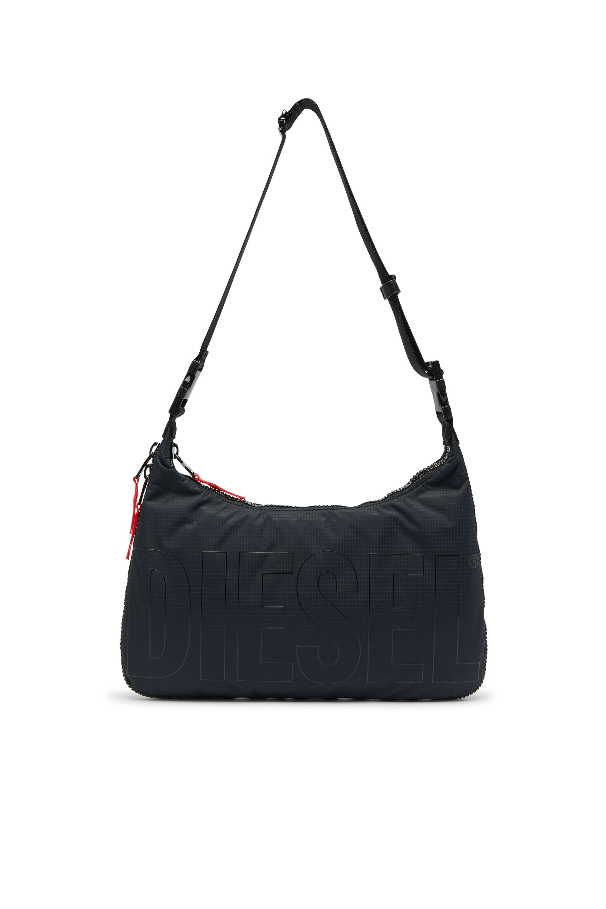 Diesel - ZIP-D SHOULDER L X, Unisex's ショルダーバッグ in ブラック - 1