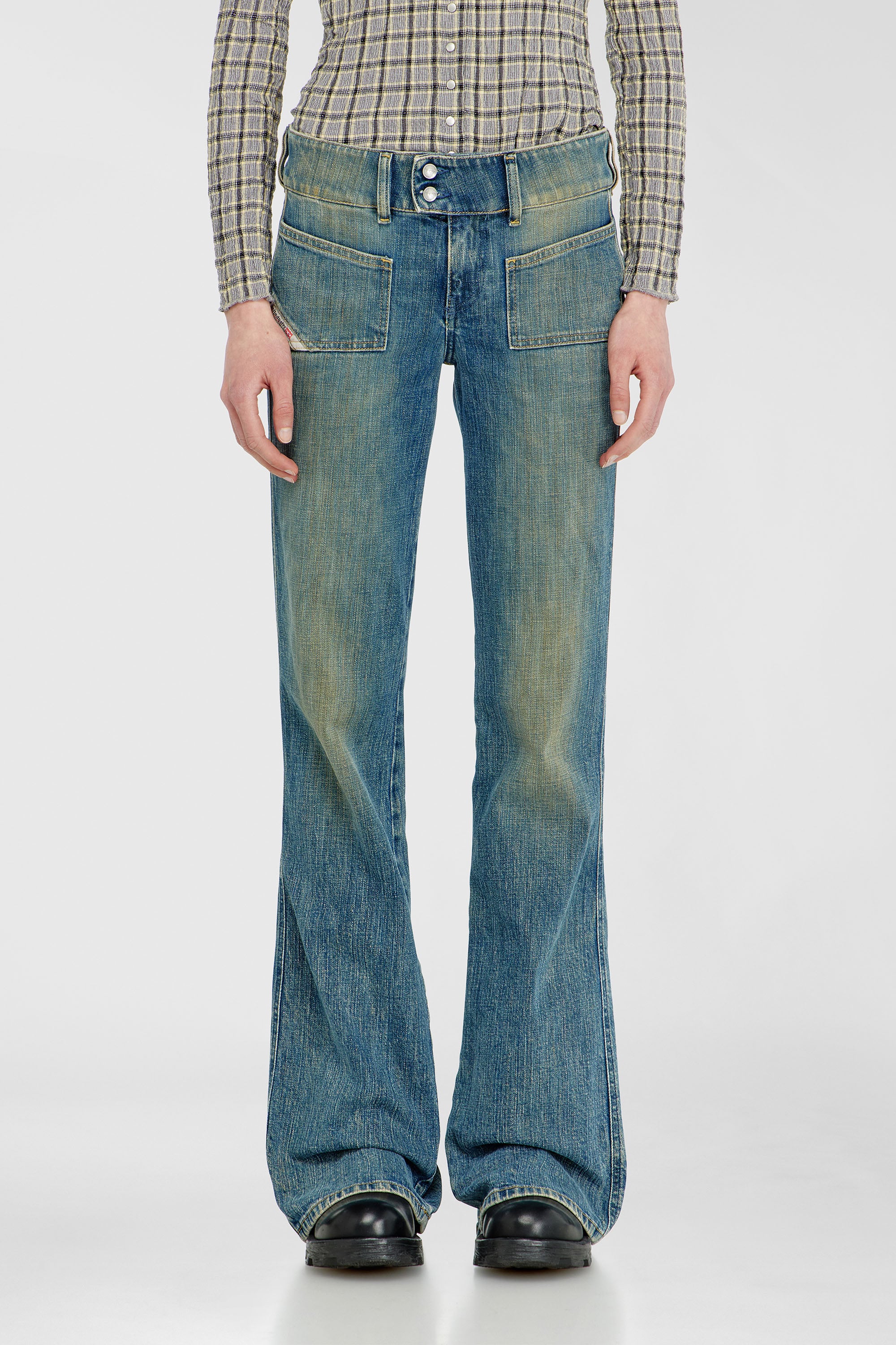 Diesel - Female's Bootcut Jeans D-Hush 007EJ, ミディアムブルー - 2