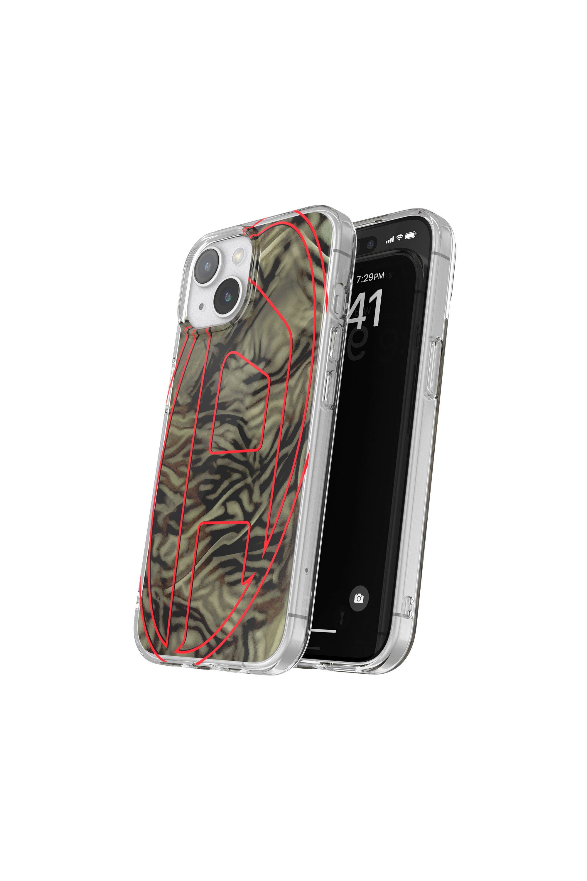 Diesel - 60051 AOP CASE, Unisex's iPhone 15 in レッド/グリーン - 3