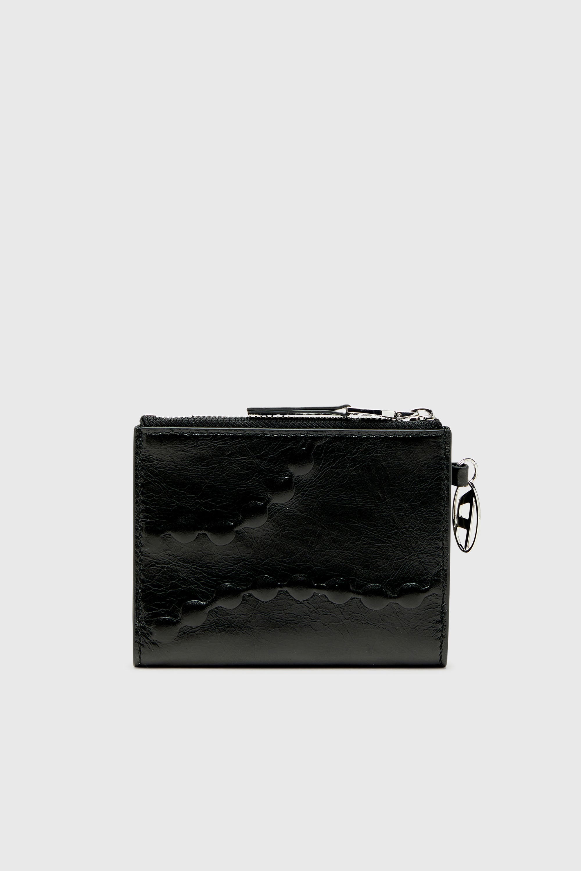 Diesel - OVAL-D BI FOLD ZIP II, Female's 二つ折りウォレット in ブラック - 2