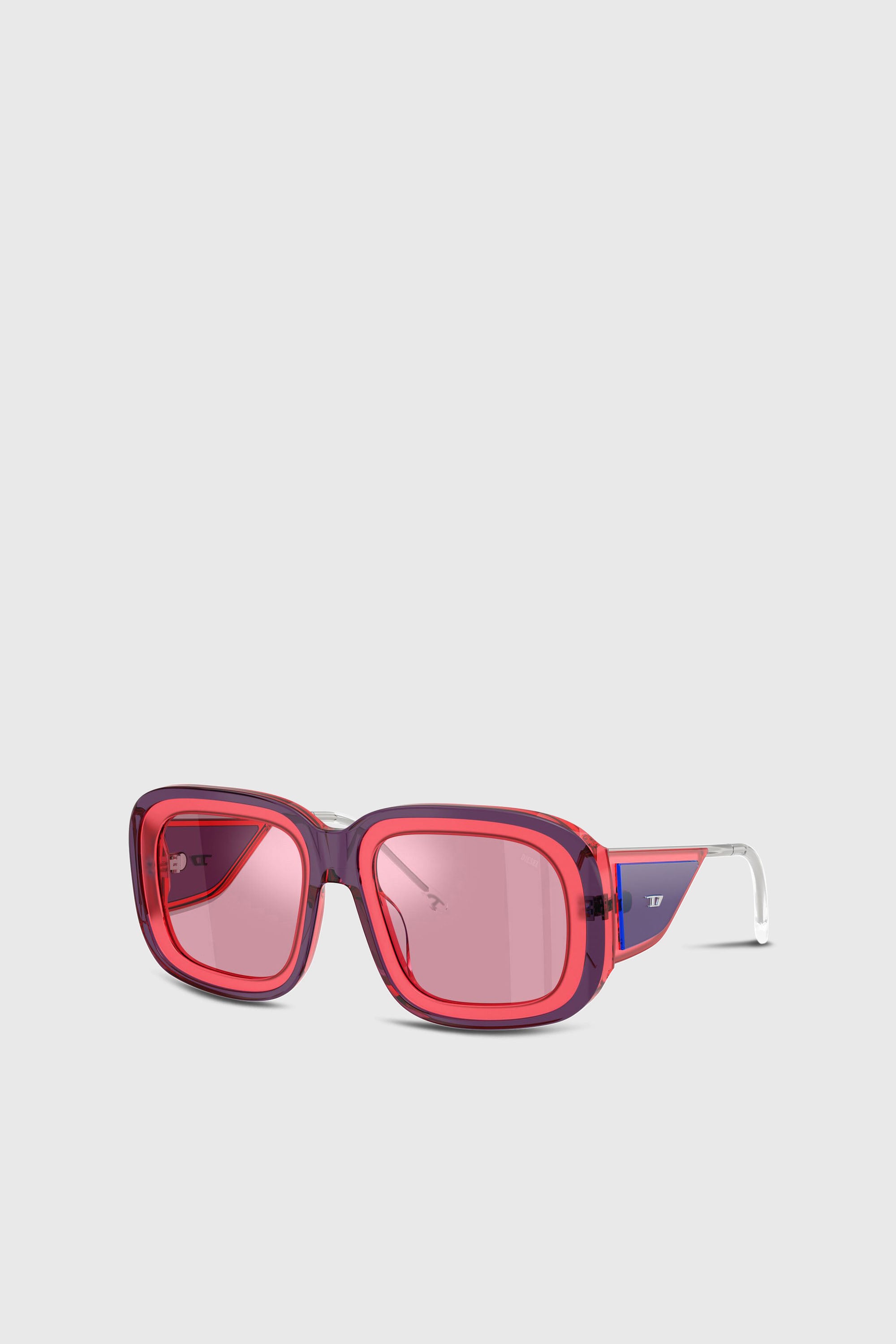 Diesel - 0DL2015U, Unisex's Square sunglasses in ピンク / ホワイト - 2