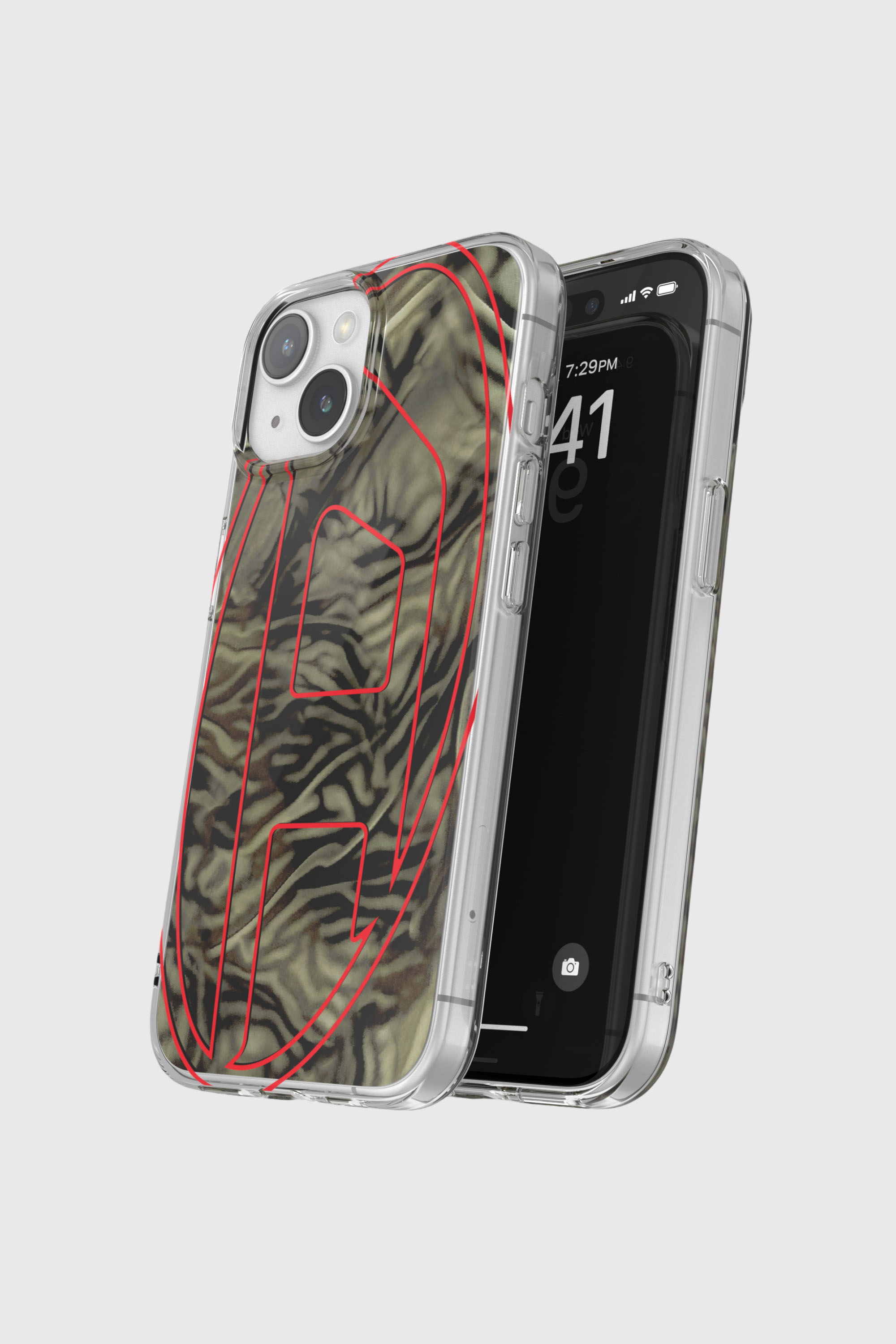Diesel - 60051 AOP CASE, Unisex's iPhone 15 in レッド/グリーン - 4