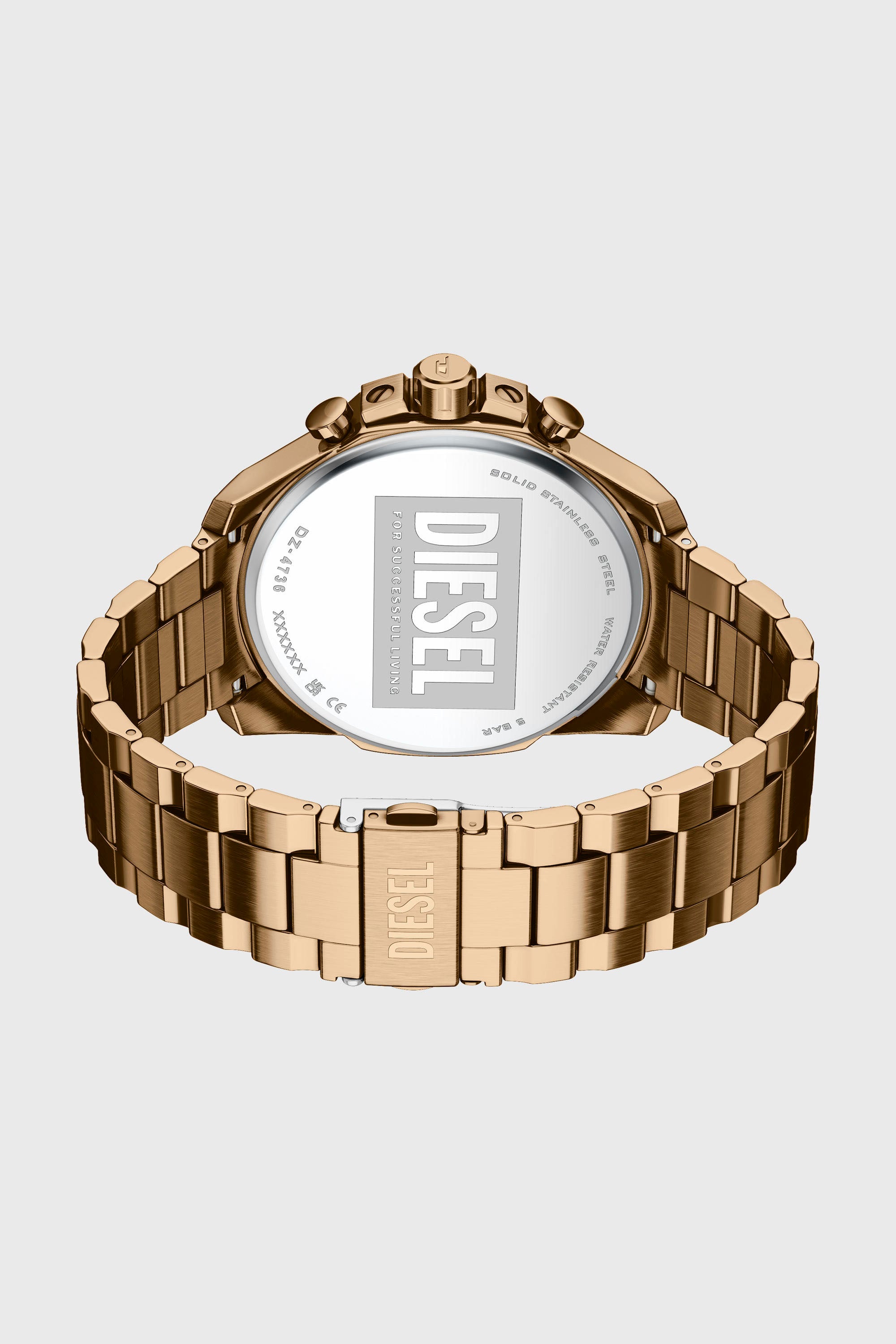 Diesel - DZ4736 WATCH, Male's Mega Chief Slim antique gold-tone stainless steel watch in ゴールド - 4