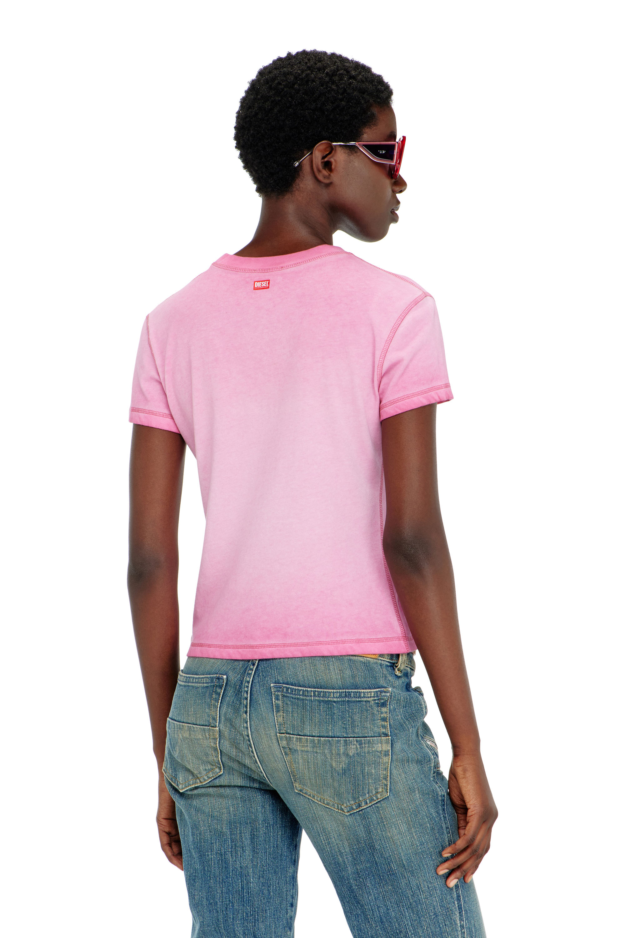 Diesel - T-ILA-AA7, Female's Tシャツ in ホットピンク - 4