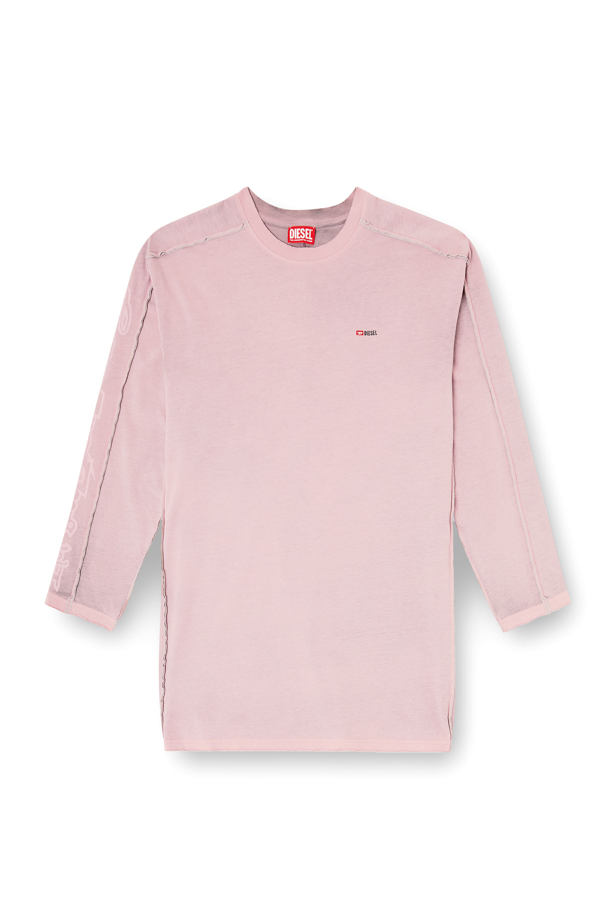 Diesel - D-ALIENE, Female's カットソードレス in ピンク / ホワイト - 3