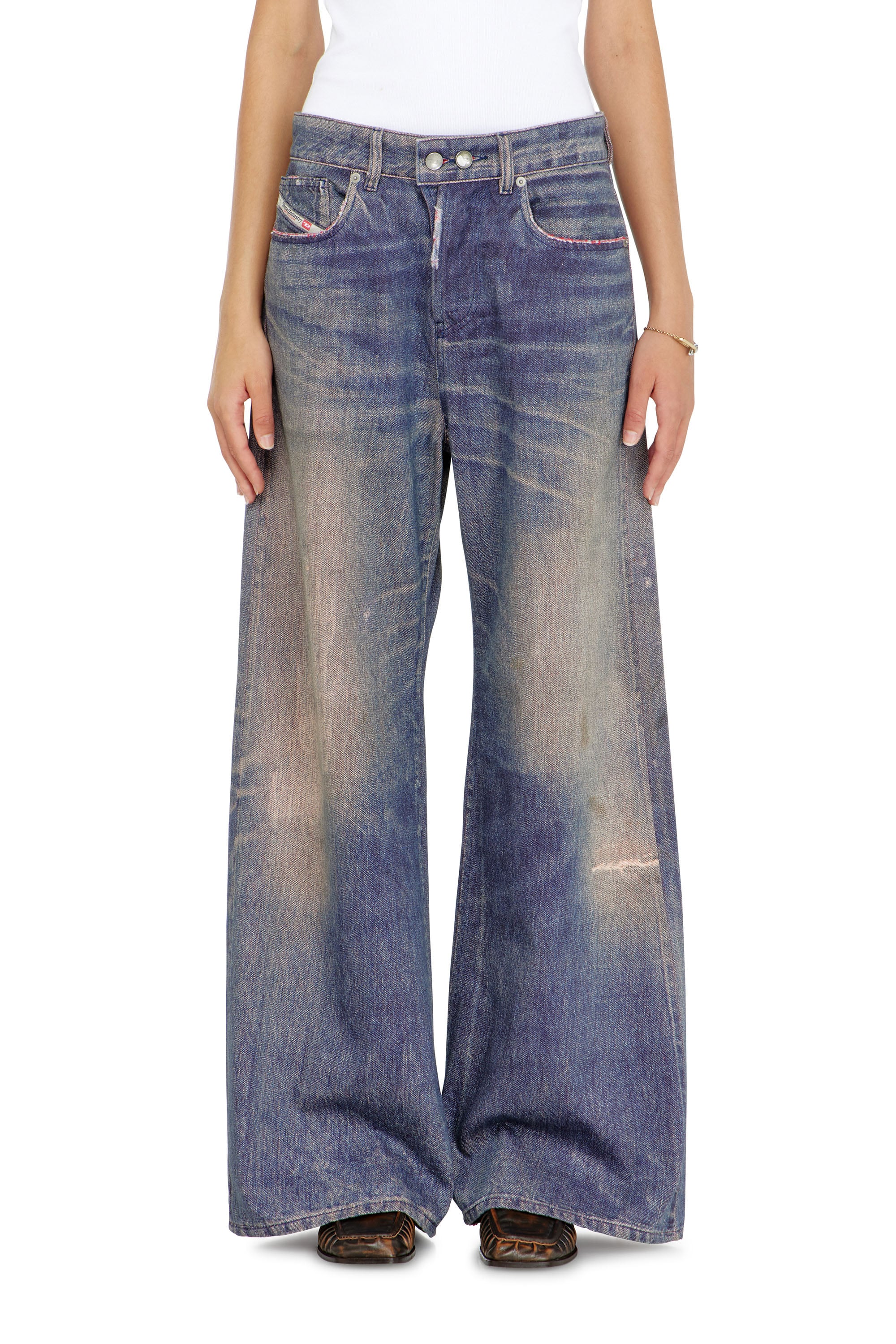 Diesel - Female's Relaxed Jeans 1996 D-Sire 09P95, ダークブルー - 4