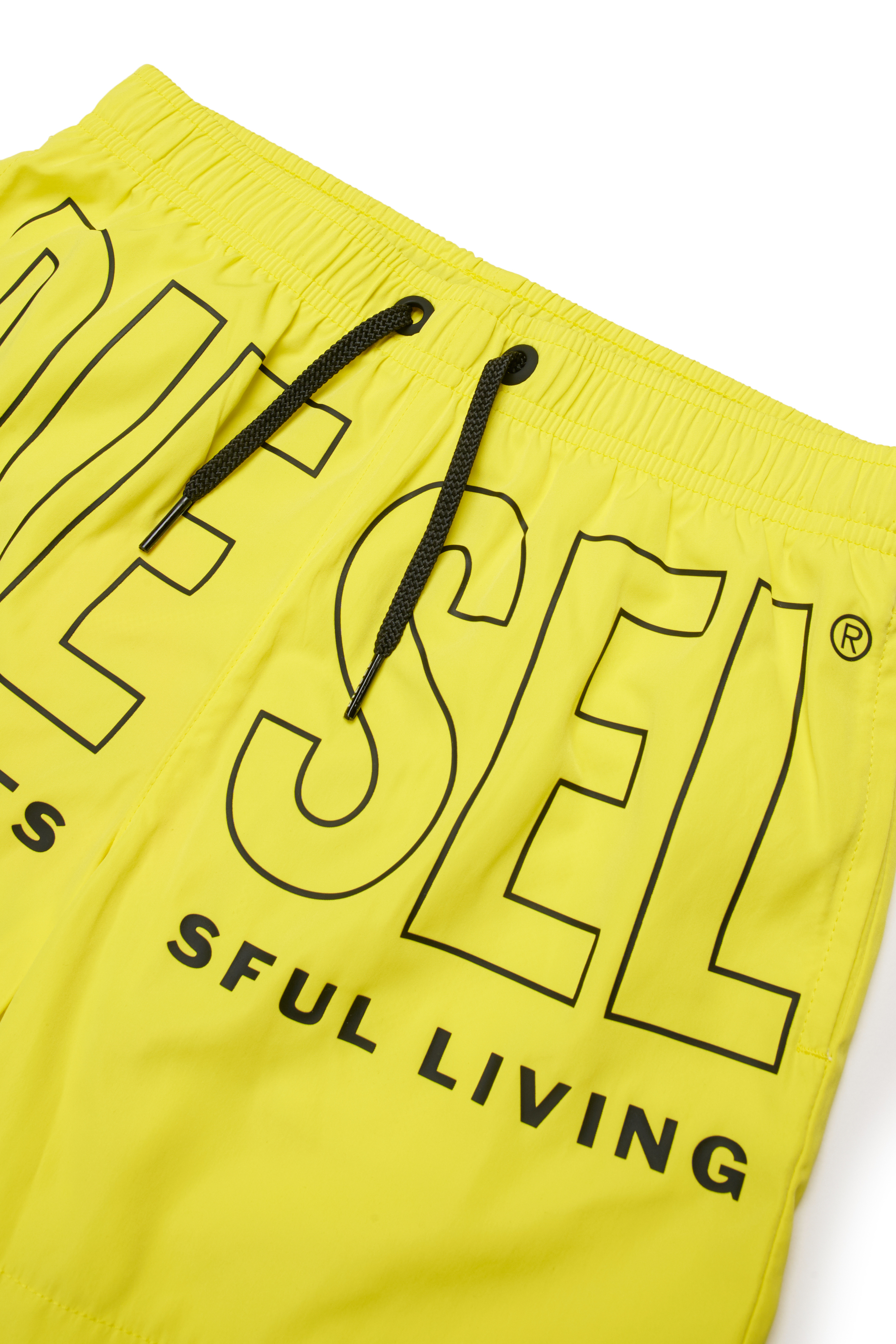 Diesel - MIDIT, Male's Swim shorts with maxi logo in イエロー - 3