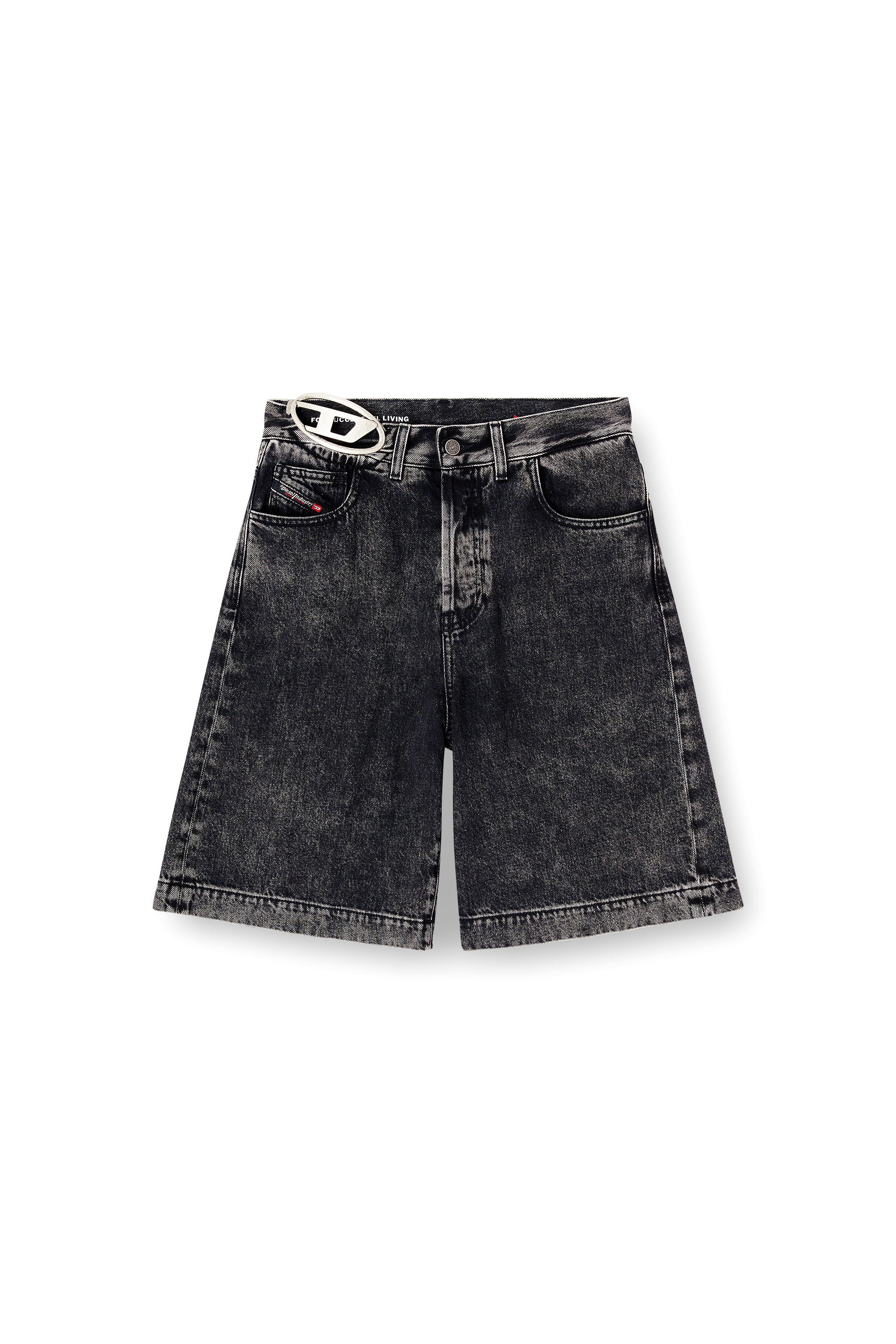 Diesel - DE-SIRE-SHORT-S2, Female's デニムショートパンツ in ダークグレー - 2