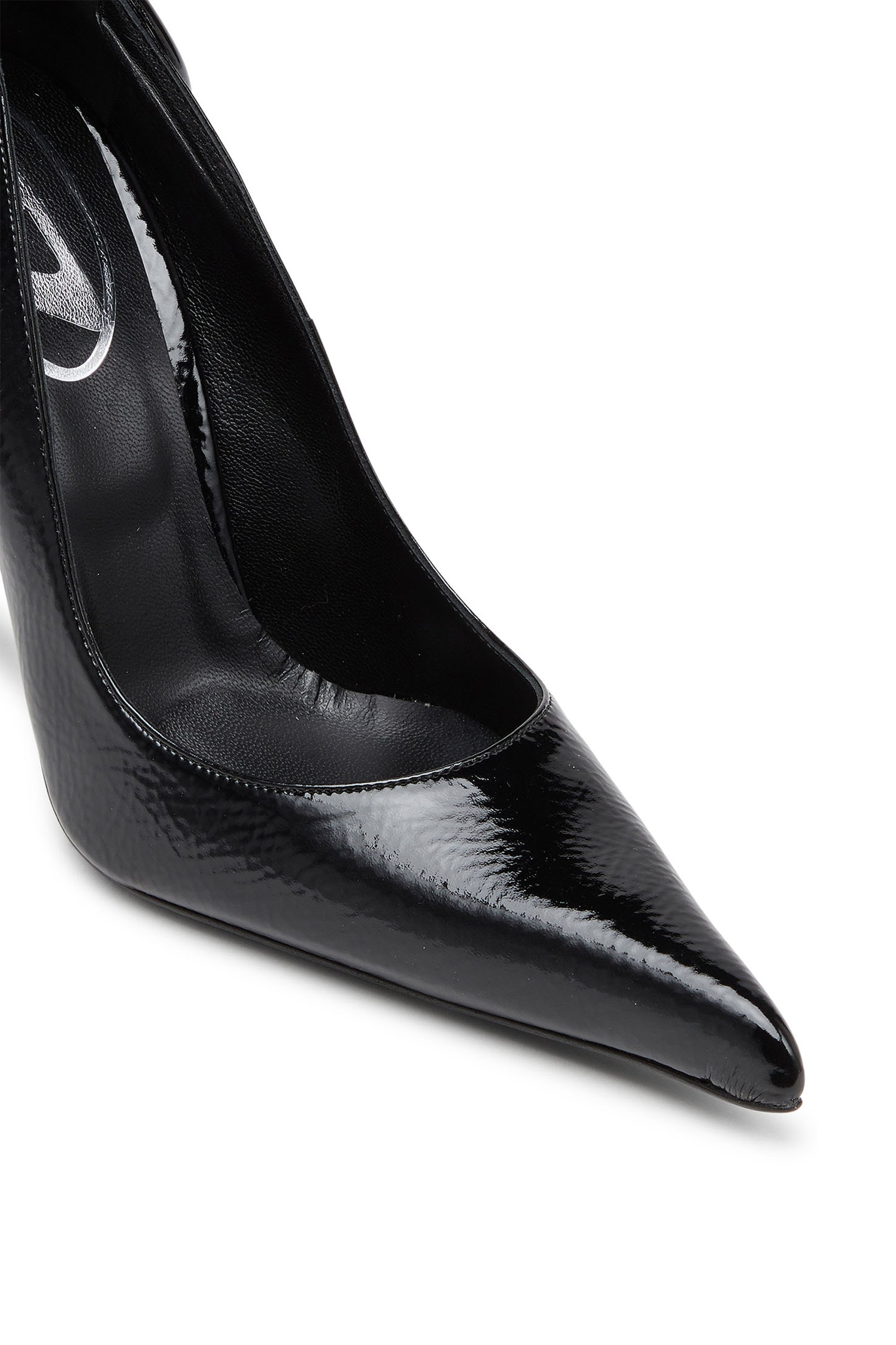 Diesel - D-TEN&HALF P, Female's D-Ten&Half-Glossy pumps with curved heel in ブラック - 7