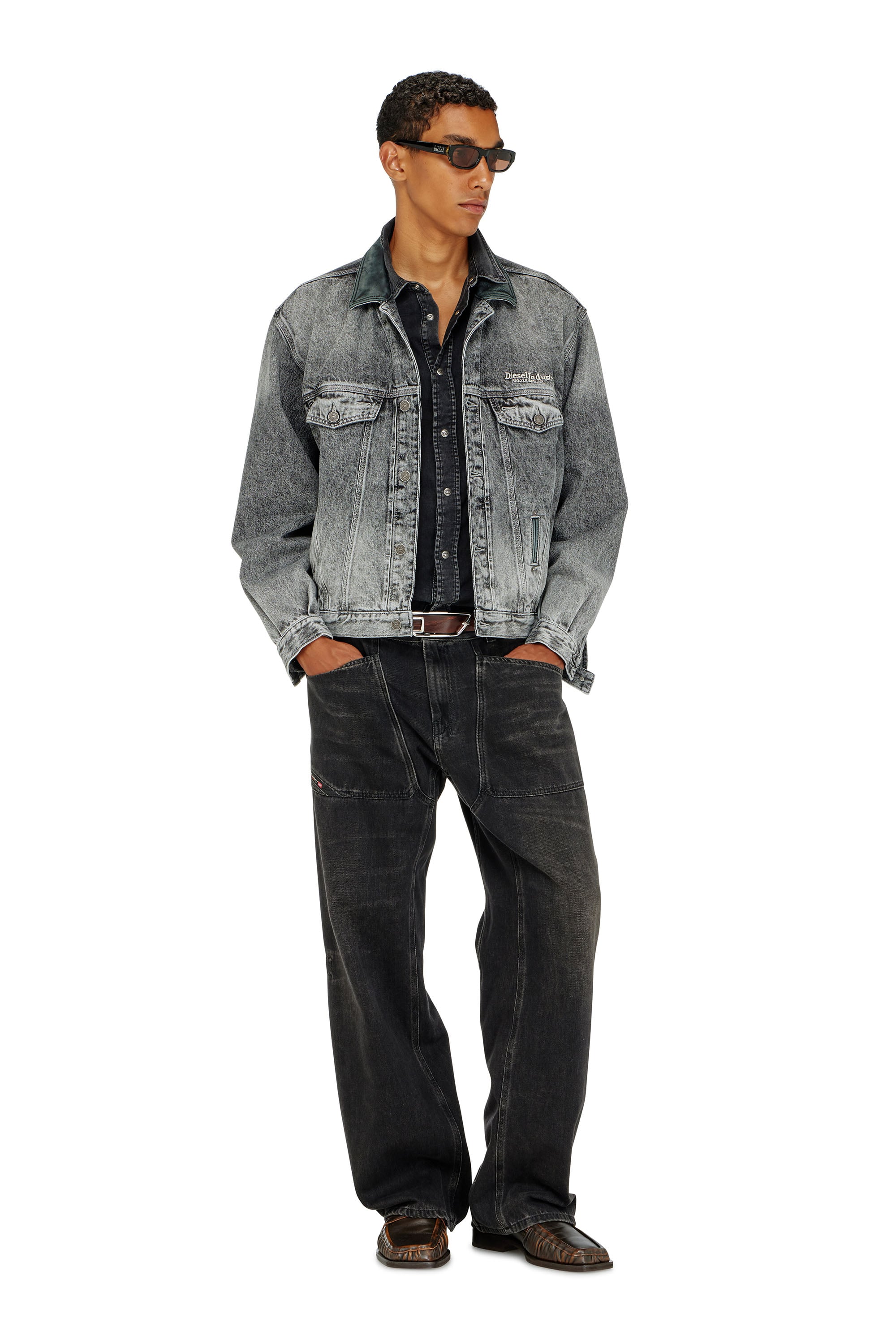 Diesel - D-DENVER-S, Unisex's デニムジャケット in グレー - 1