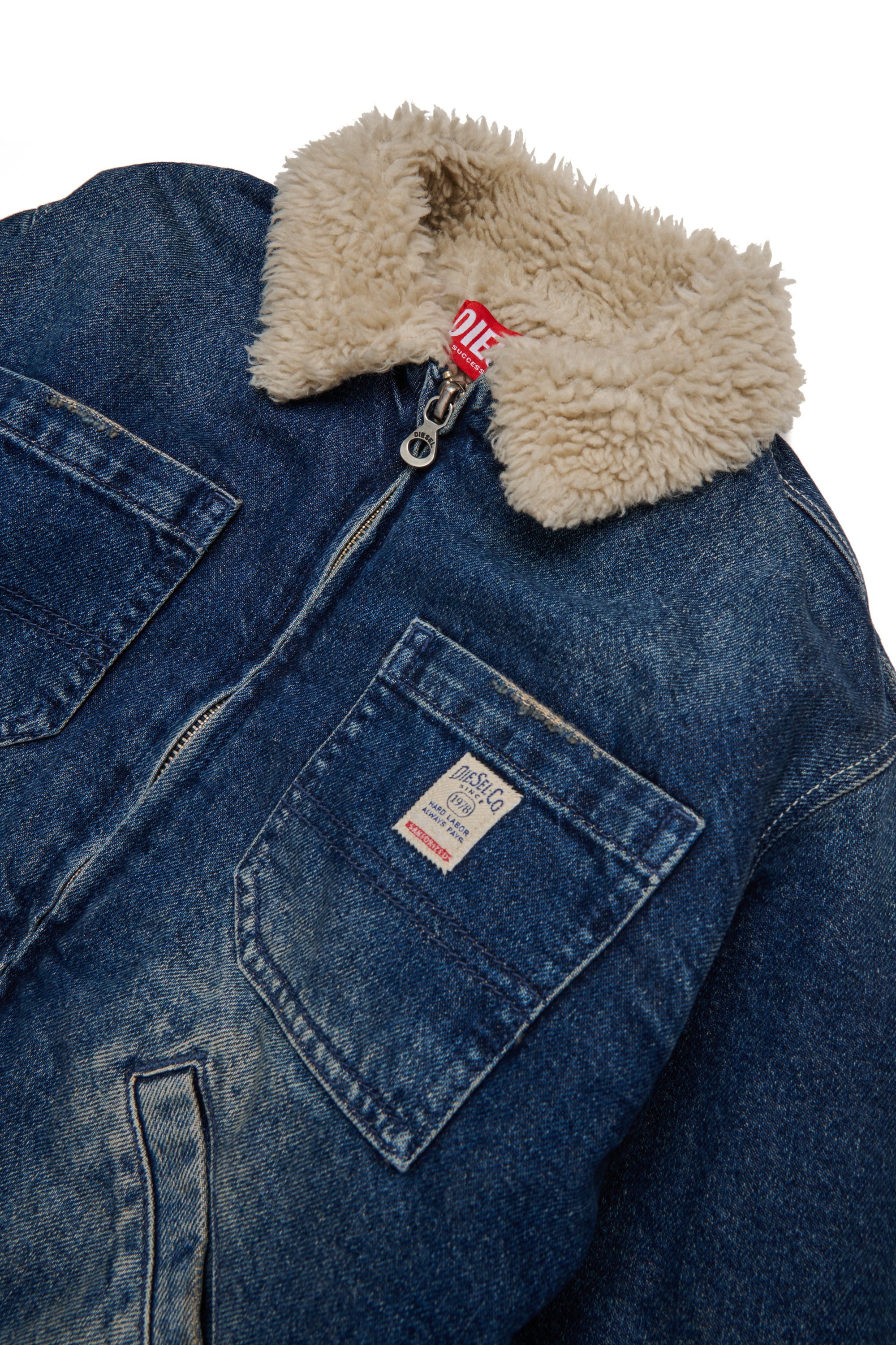 Diesel - JOMOX-FUR, Male's デニムジャケット in ダークブルー - 3