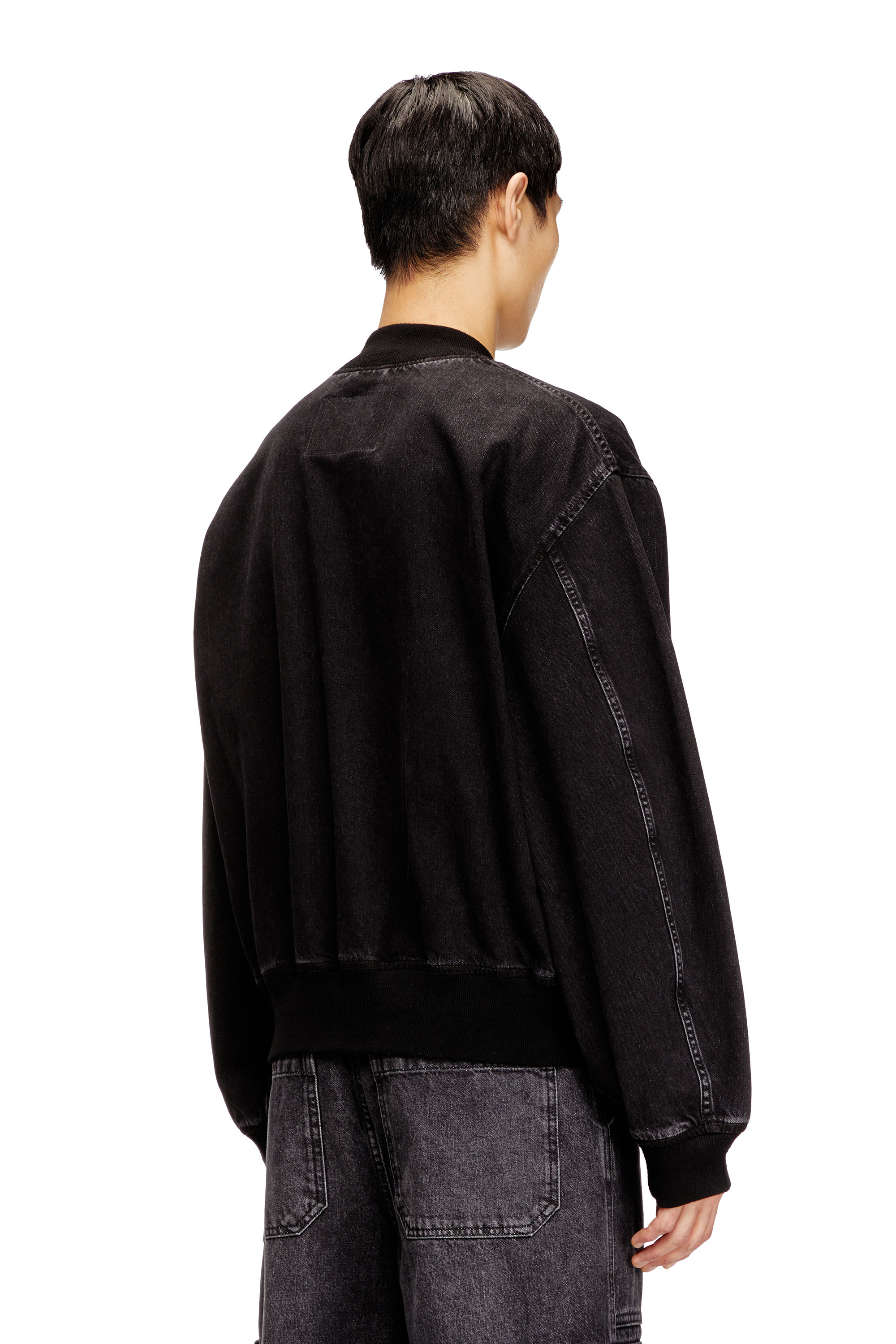 Diesel - D-GUZ, Unisex's デニムジャケット in ブラック - 4