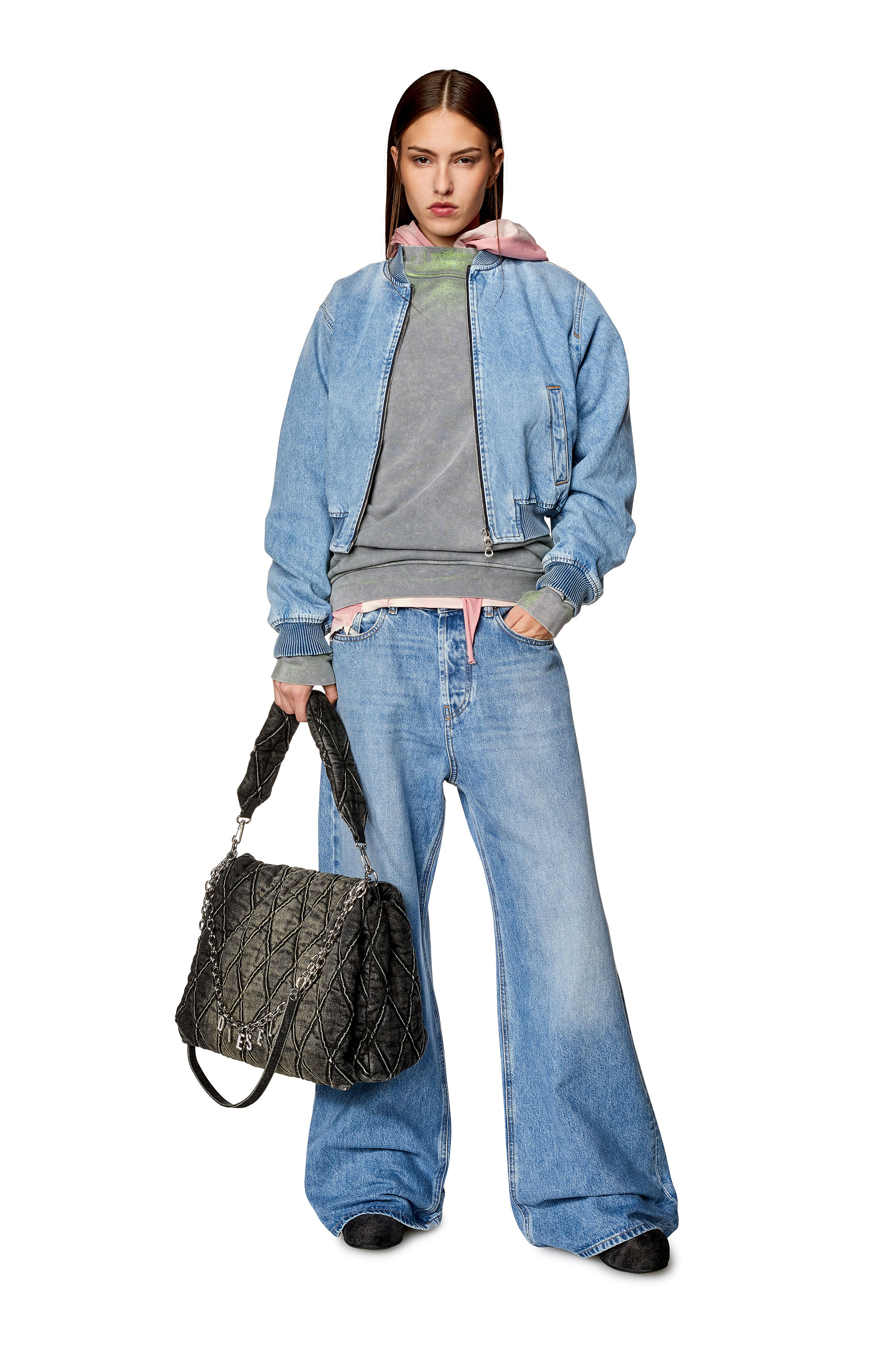 Diesel - DE-KIDDO, Female's Bomber jacket in denim in ライトブルー - 2