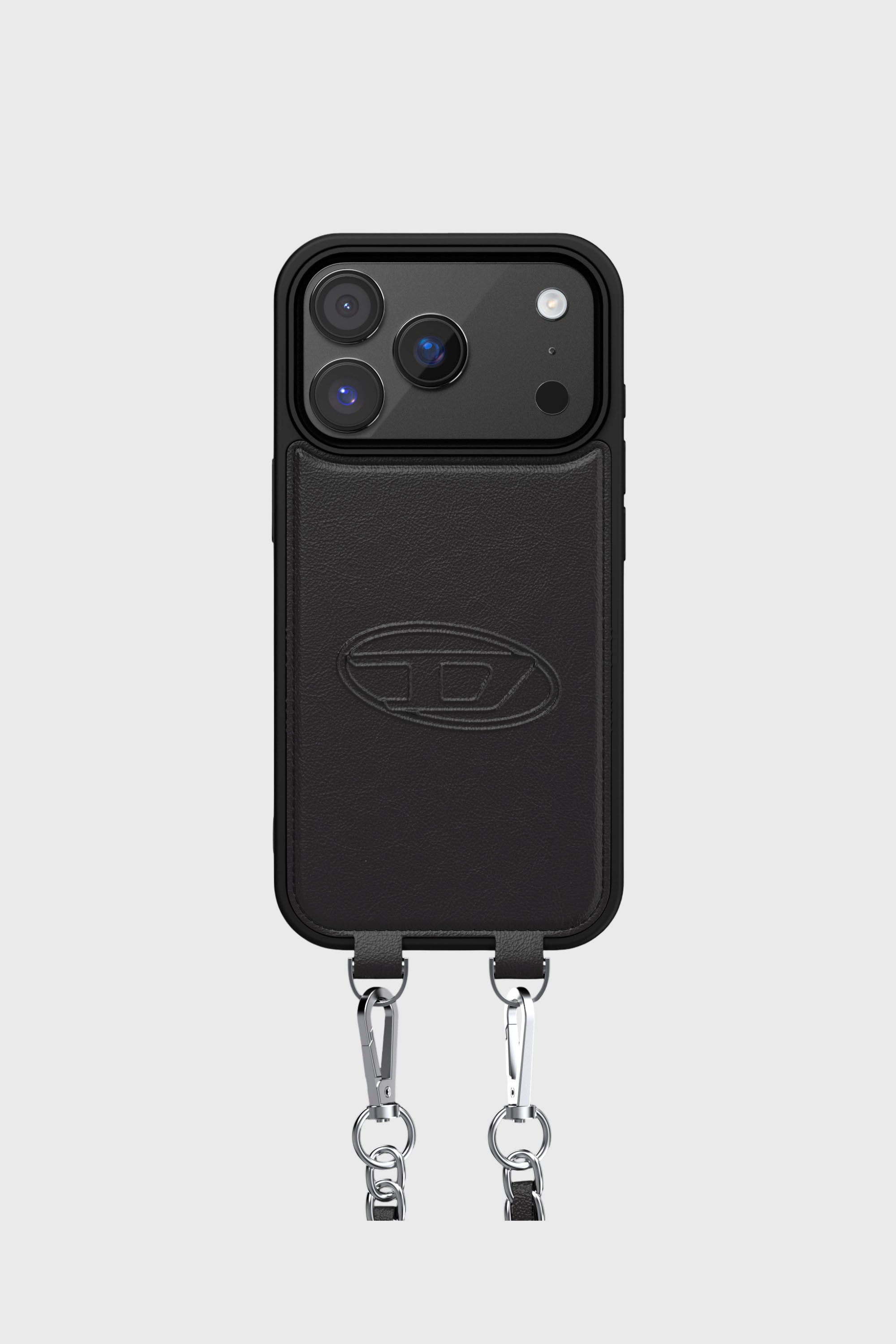 Diesel - 60662 MOULDED CASE, Unisex's Oval D case with wrist strap and MagSafe for iPhone 17 Pro in ブラック - 1