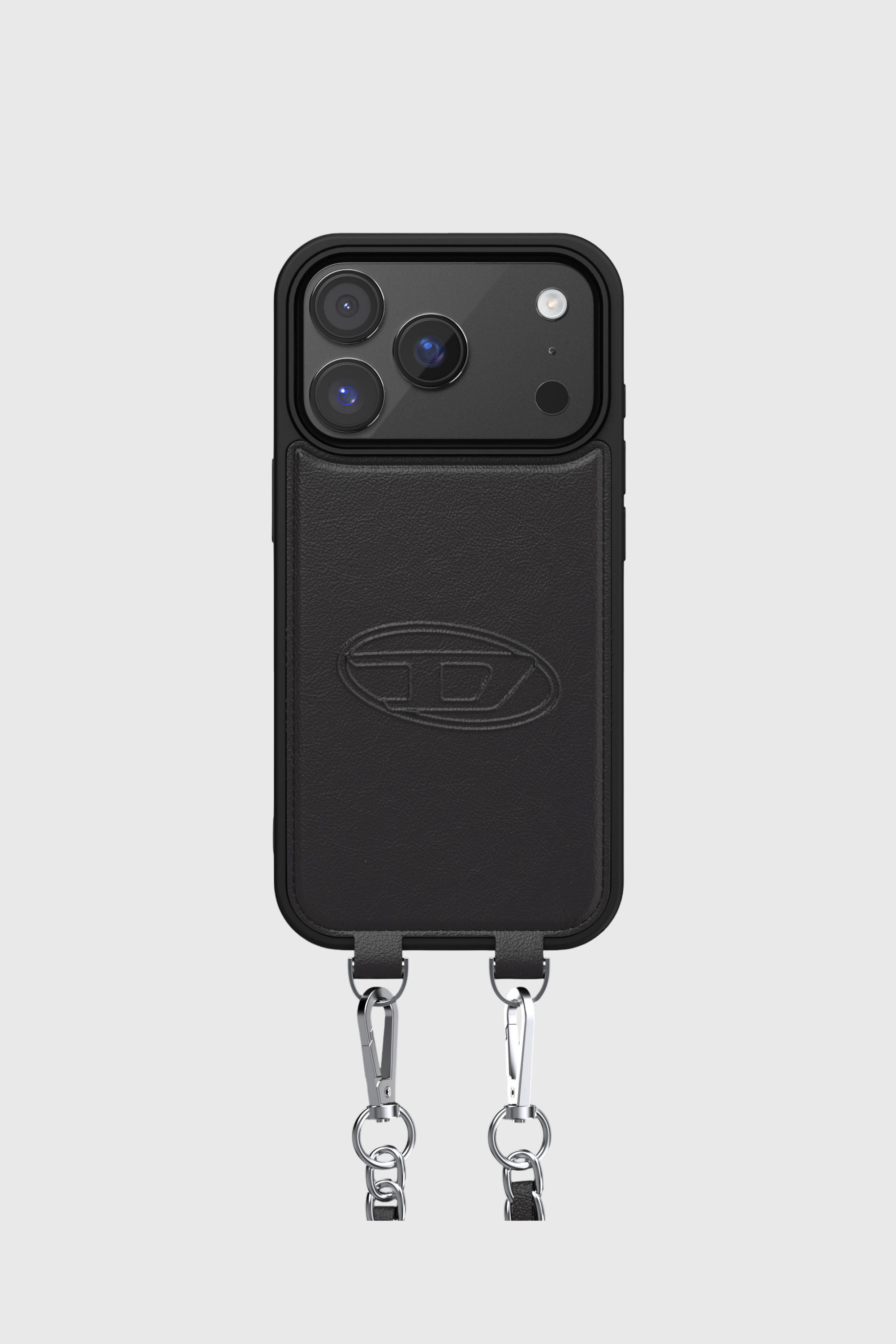 Diesel - 60662 MOULDED CASE, Unisex's Oval D case with wrist strap and MagSafe for iPhone 17 Pro in ブラック - 1