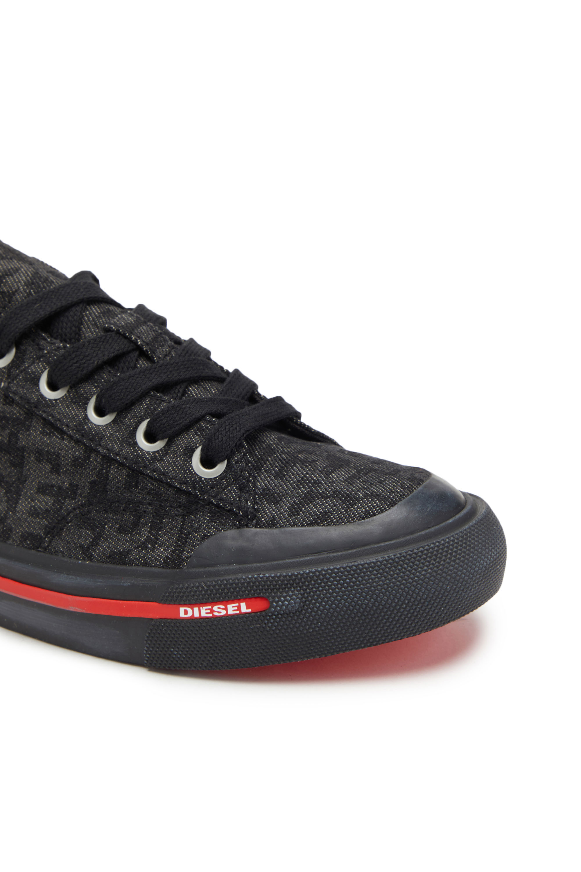 2023 DIESEL ロゴグラム デニム スニーカー 41 S-ATHOS 味出し Men's S-Athos Zip-High-top sneakers in premium leather