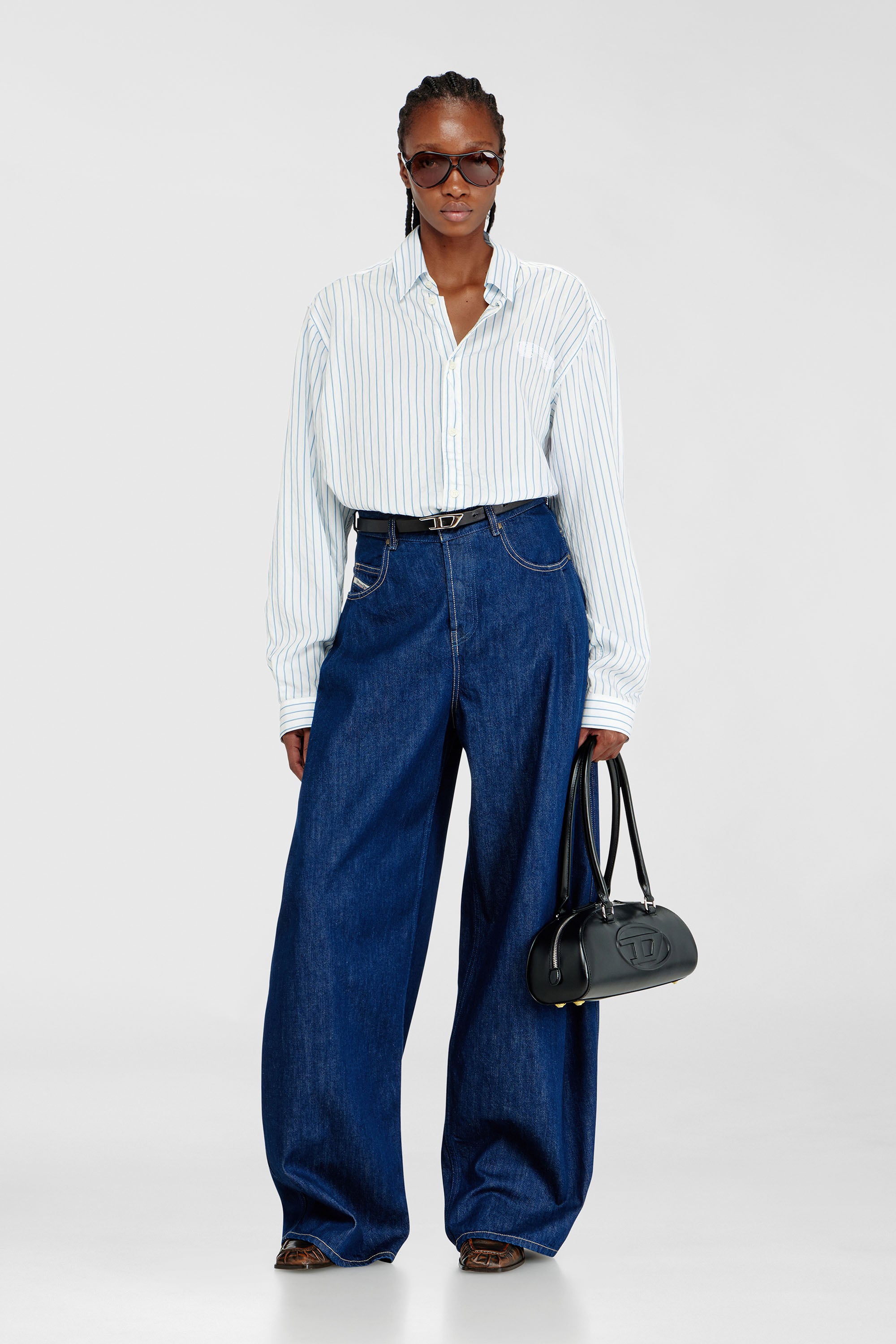 Diesel - Female's Relaxed Jeans 1987 D-Khelz 09Q09, ダークブルー - 1