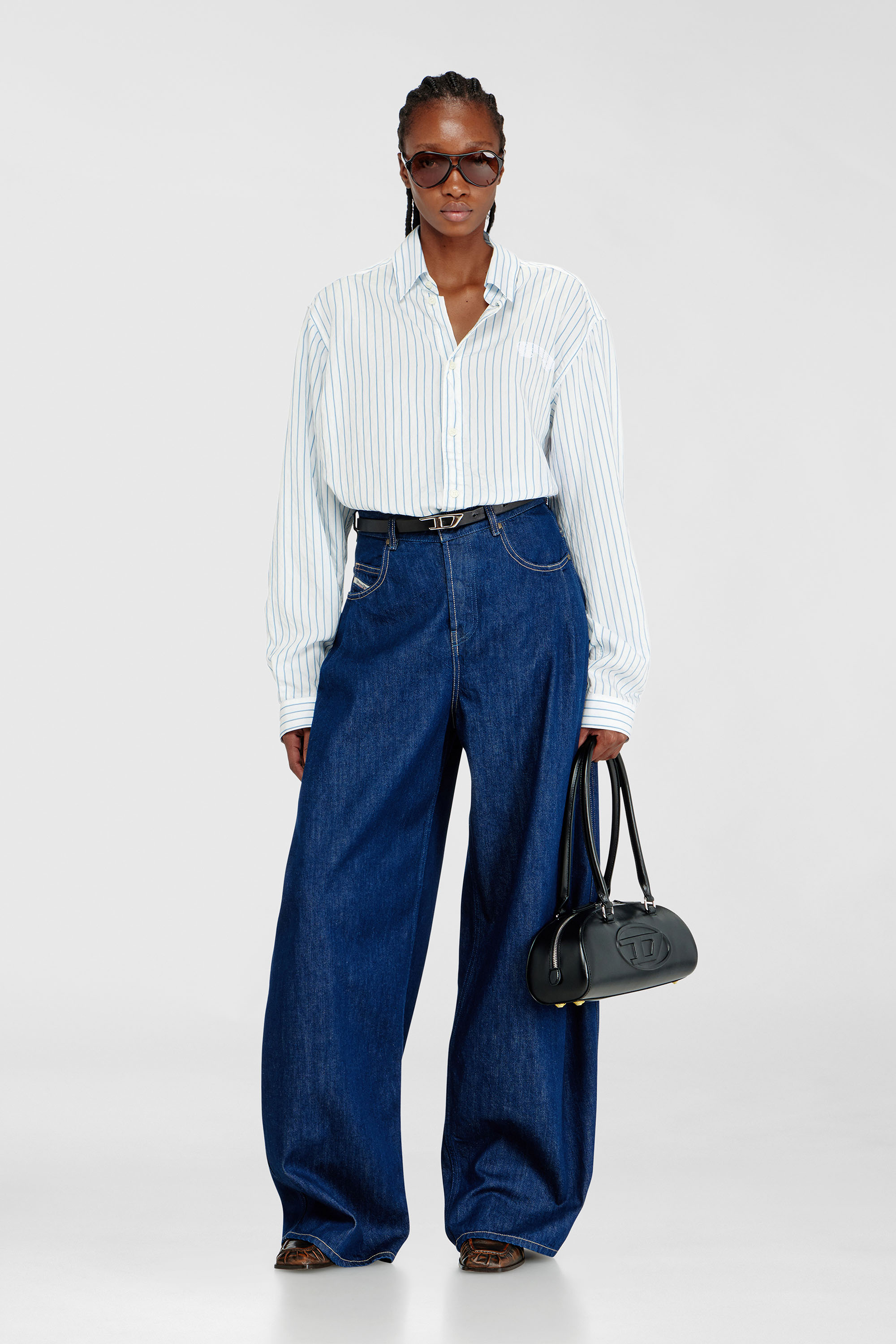 Diesel - Female's Relaxed Jeans 1987 D-Khelz 09Q09, ダークブルー - 1