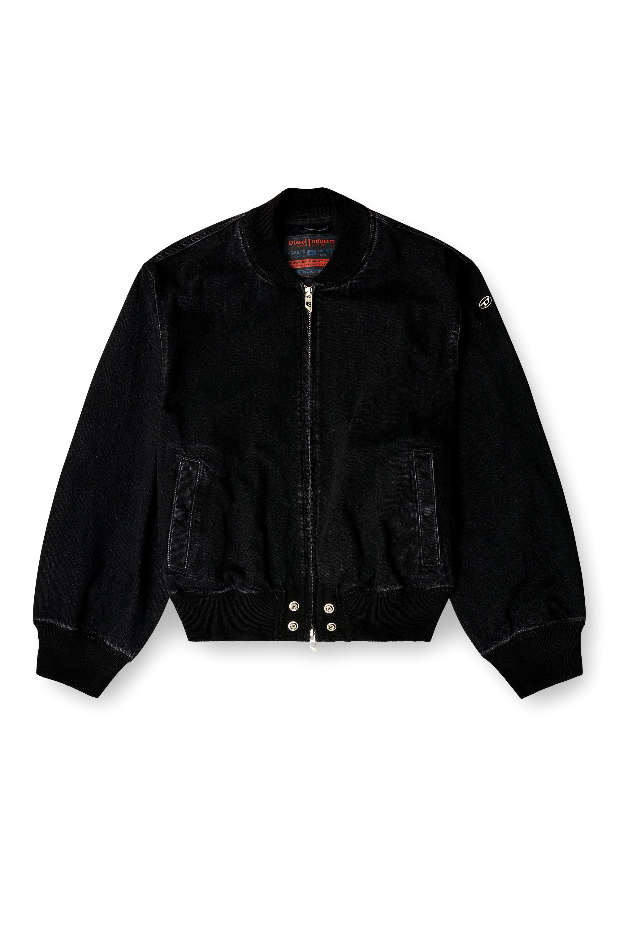 Diesel - D-GUZ, Unisex's デニムジャケット in ブラック - 4