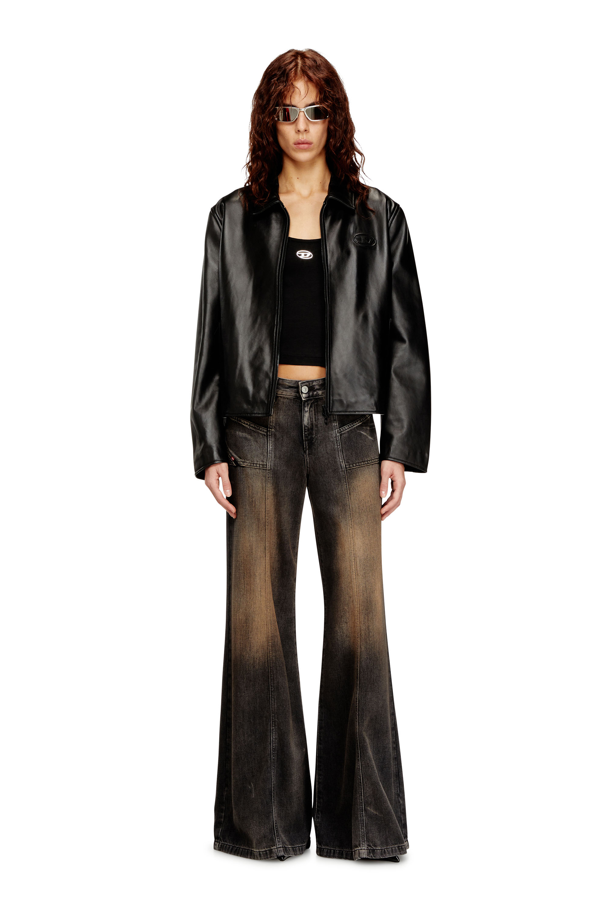 Diesel - Female's Flare Jeans D-Akii 068TX, ブラック/ダークグレー - 1