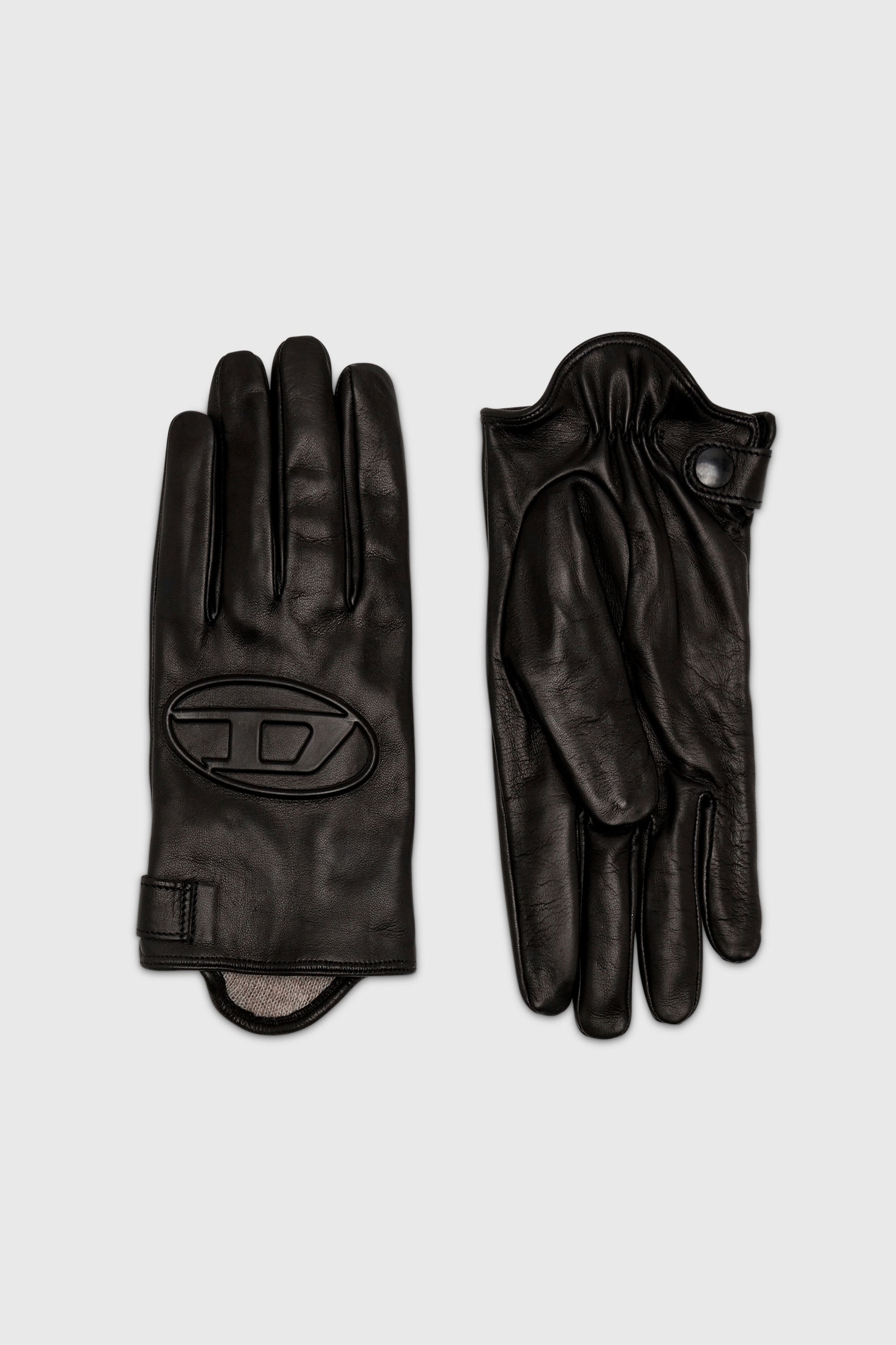 Diesel - G-REIES, Unisex's レザーグローブ in ブラック - 1