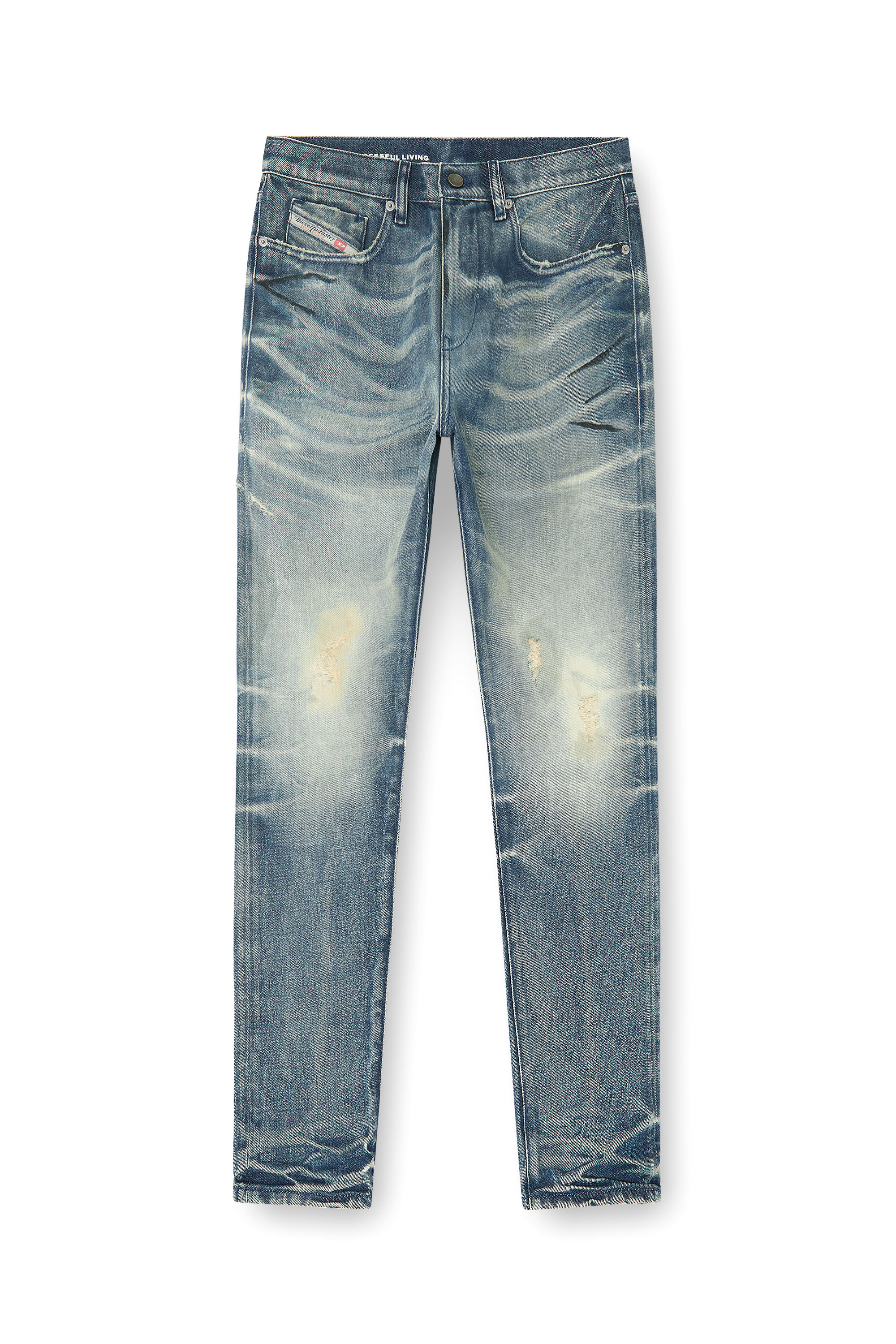 Diesel - Male's Slim Jeans 2019 D-Strukt 09P36, ミディアムブルー - 6