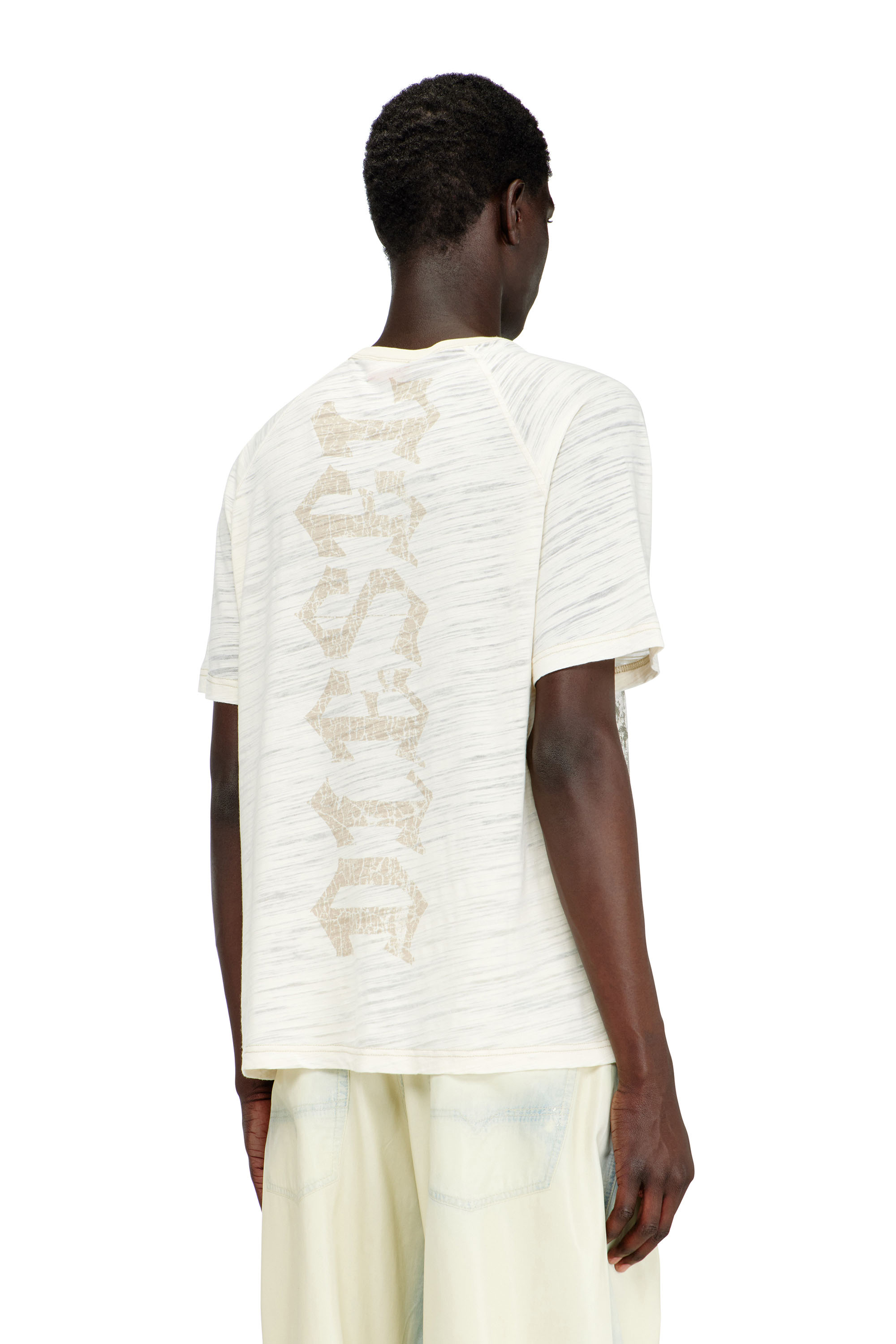 Diesel - T-JALO-A, Male's T-shirt with graphic print in ホワイト - 5