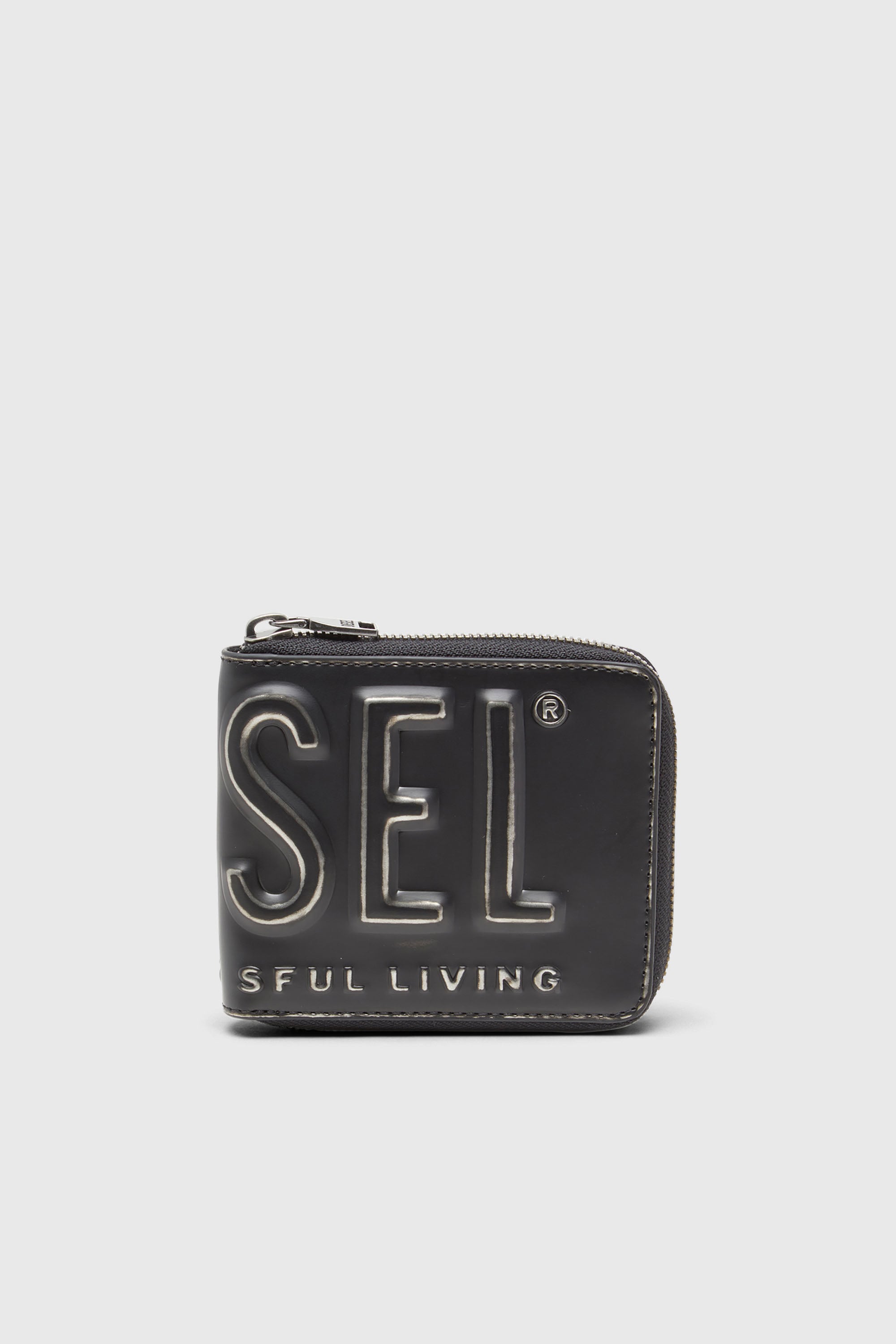Diesel - DSL 3D- BI FOLD COIN ZIP XS, Male's 二つ折りウォレット in ブラック - 1