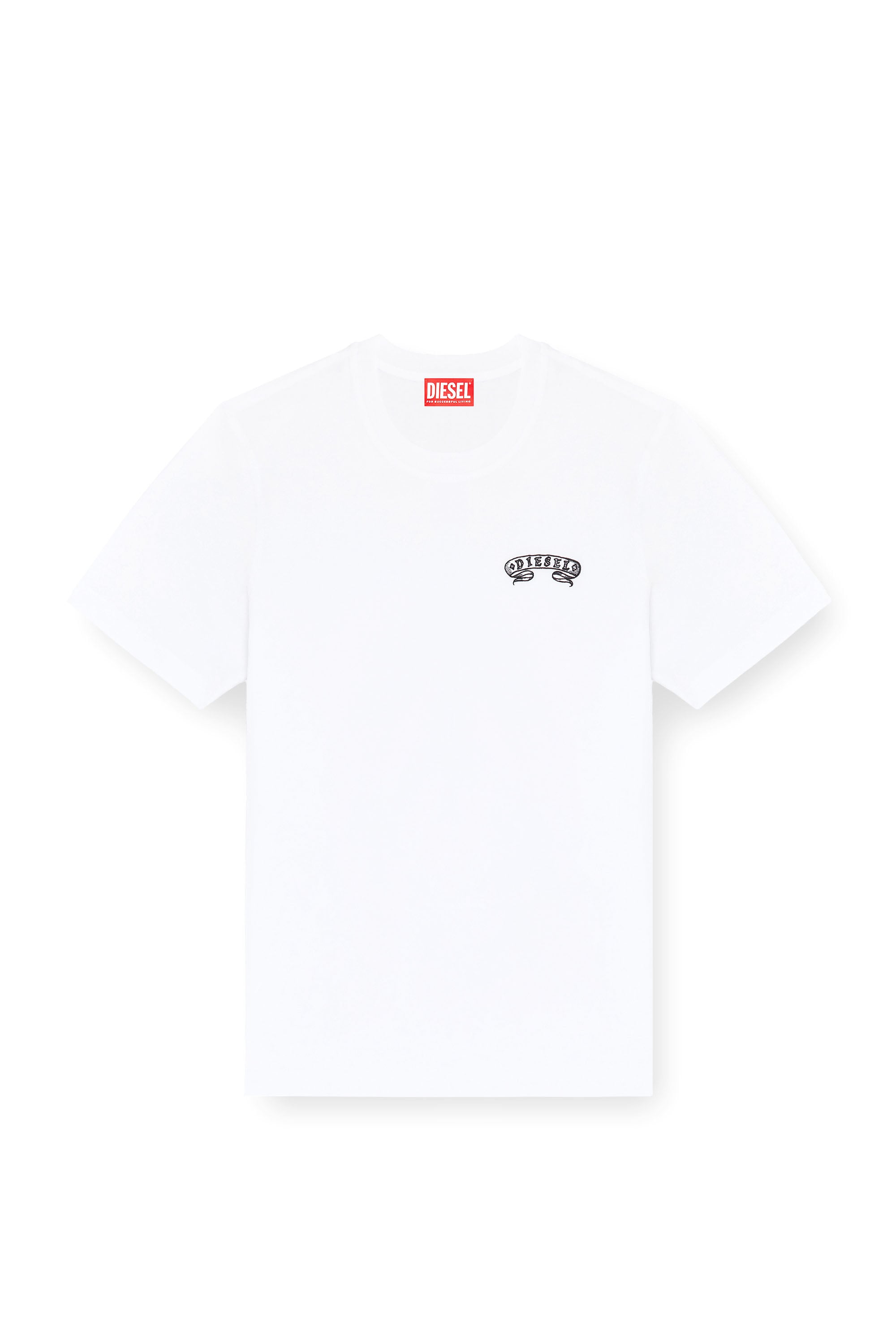 Diesel - T-ADJUST-AA9, Male's Tシャツ in ホワイト - 3