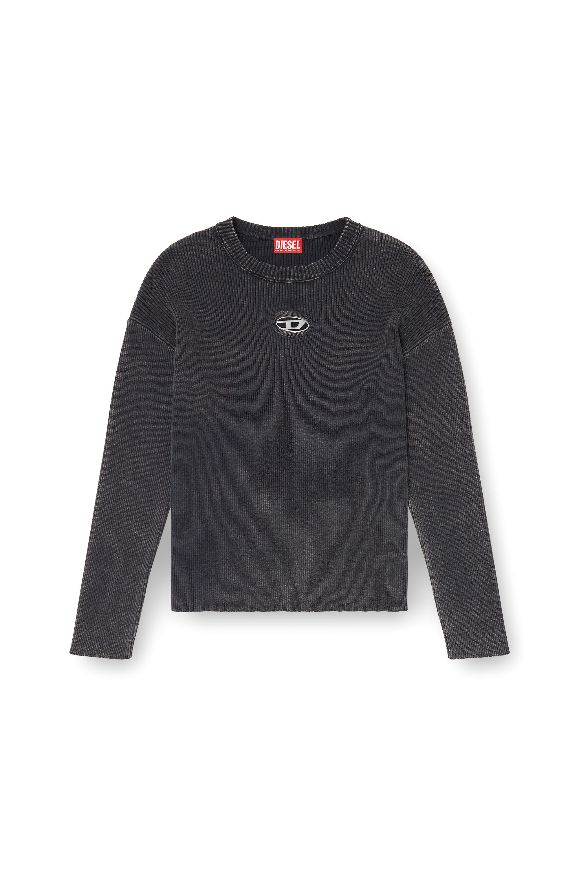 Diesel - K-DARREN-D, Male's プルオーバーニット in グレー - 3