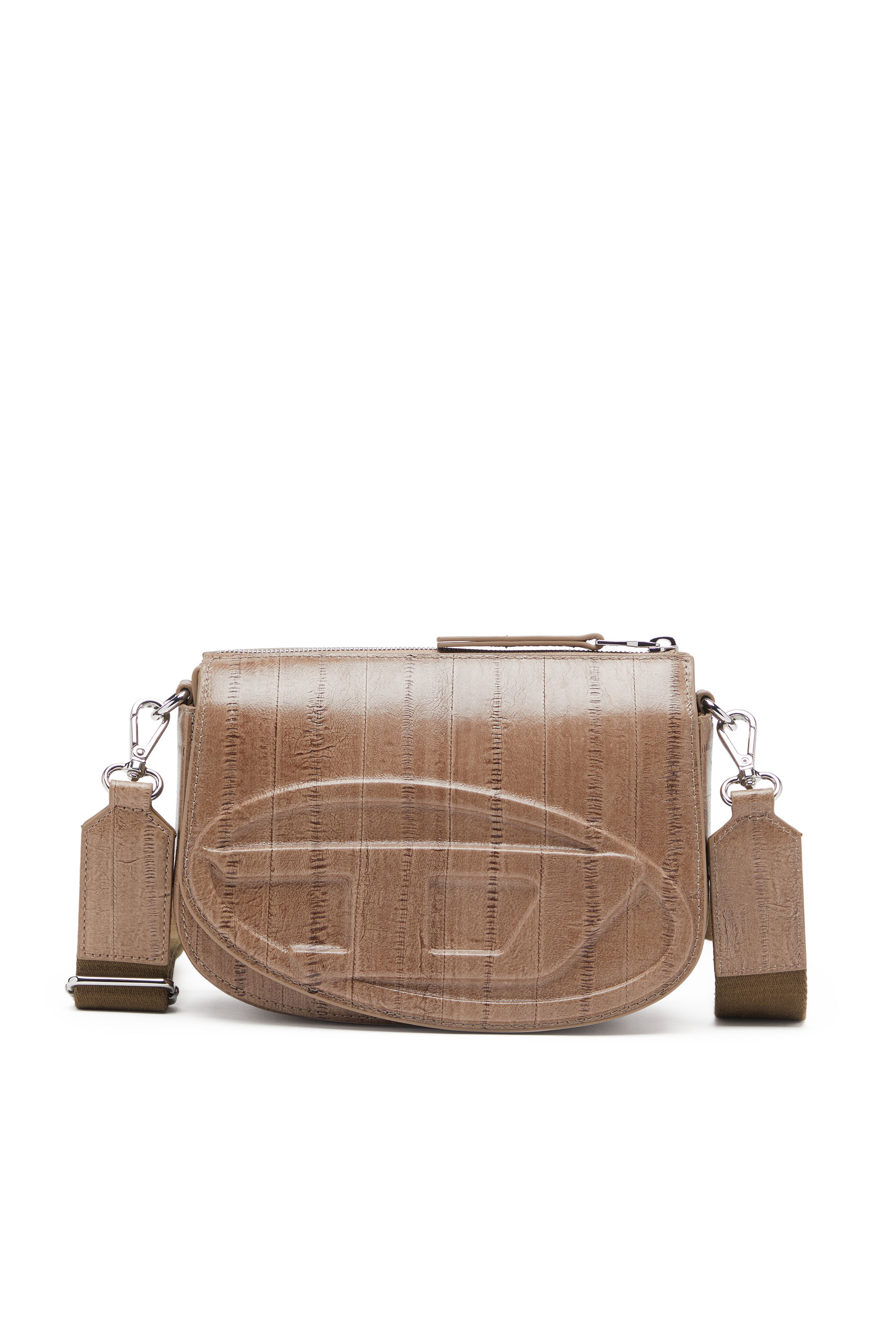 Diesel - 1DR CAMERA BAG, Unisex's 1DR-Camera bag in eel-effect leather in ライトブラウン - 1