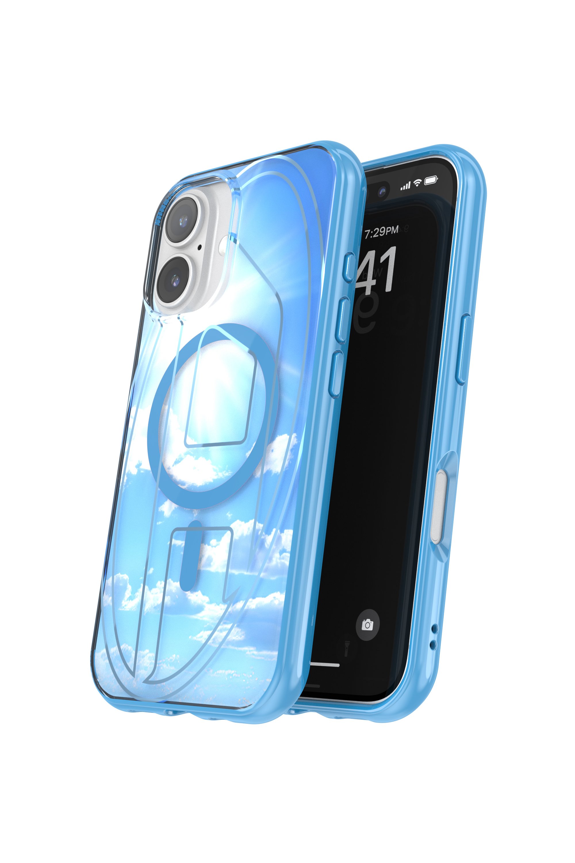 Diesel - 60252 AOP CASE, Unisex's Oval D Case with Magsafe iPhone 16 in アジュール - 3
