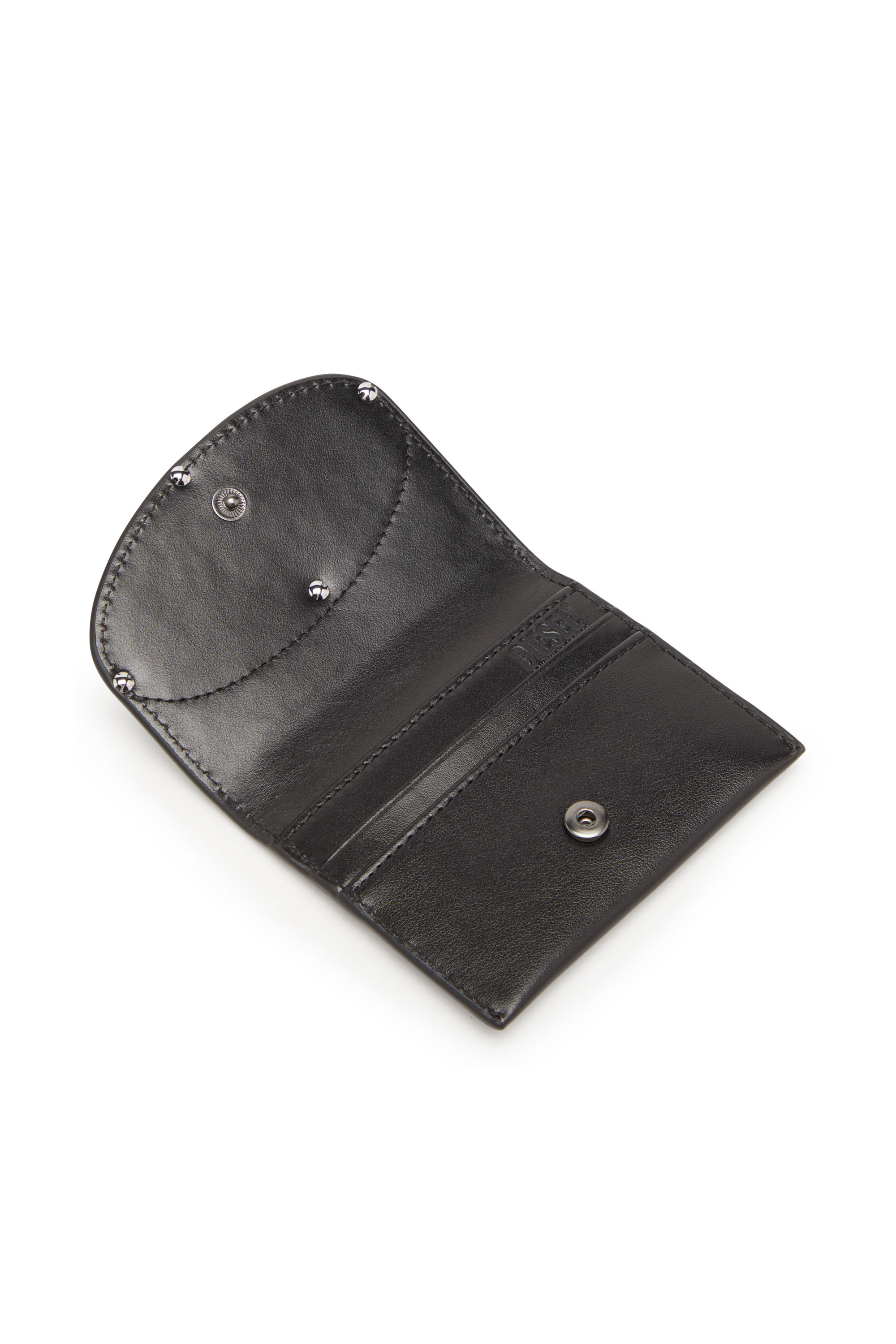 Diesel - HOLI-D CARD HOLDER S, Unisex's Bi-fold card holder in smooth leather in ブラック - 3