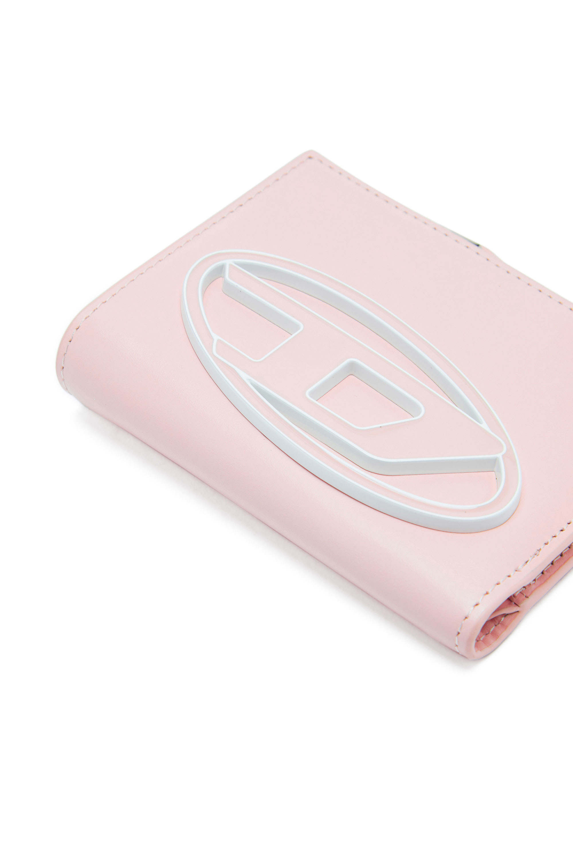 Diesel - 1DR BI-FOLD ZIP II, Female's Small wallet in pastel leather in ピンク / ホワイト - 4