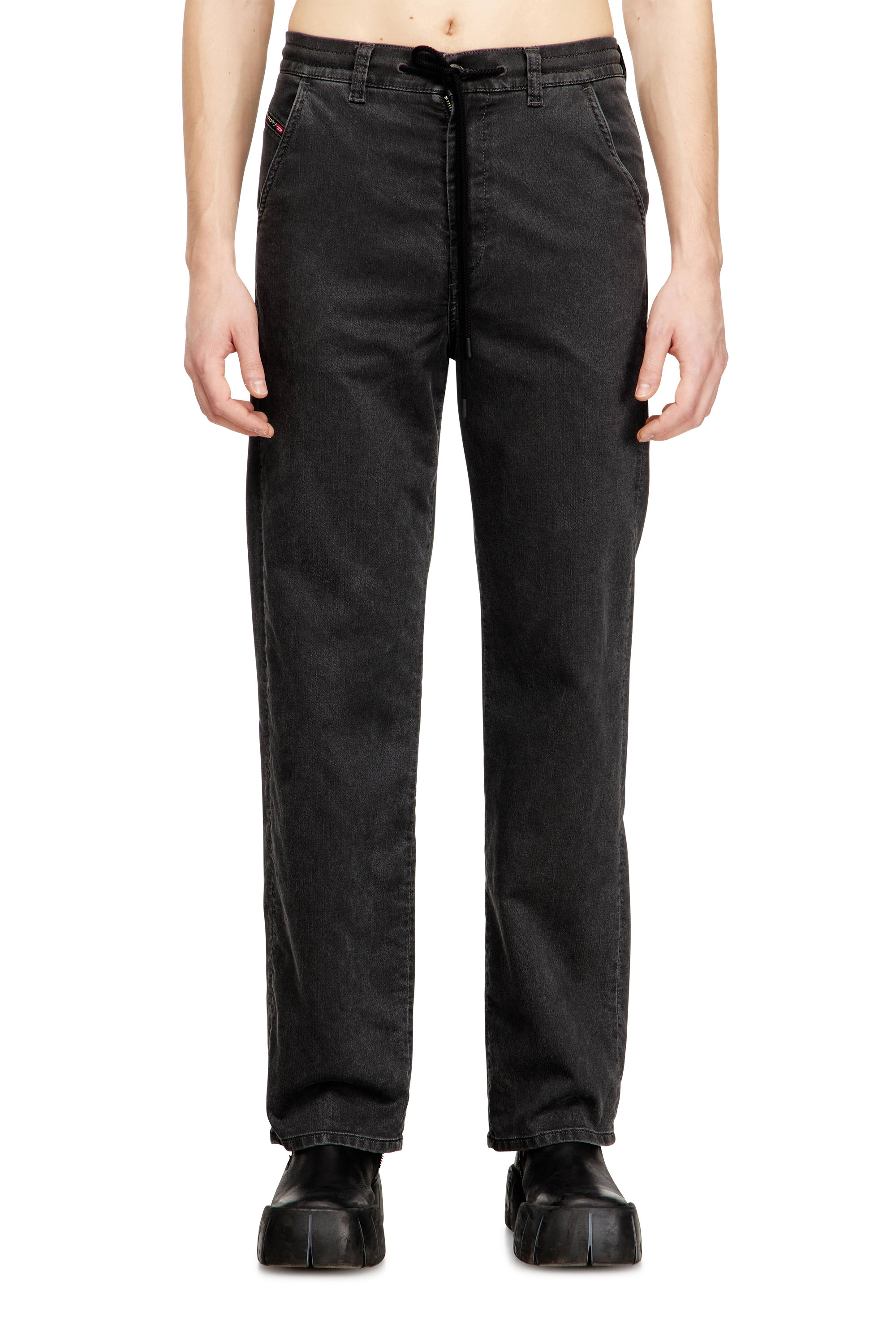 Diesel - Unisex's Regular D-Phant-chino Joggjeans&reg; 09P01, ブラック/ダークグレー - 3